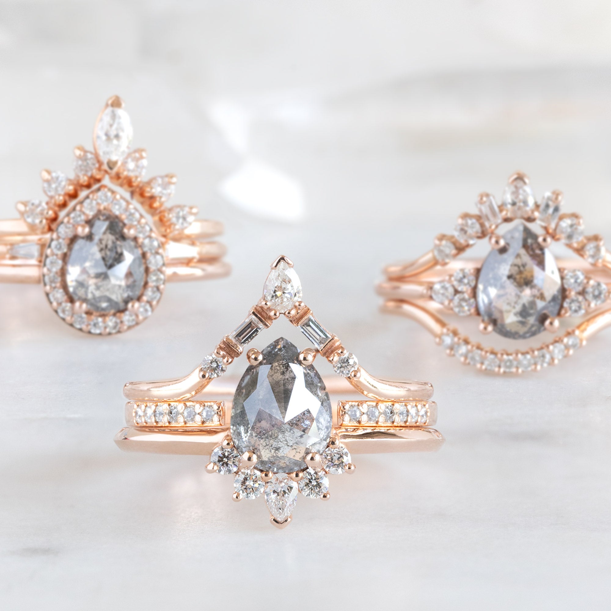 Alexis Russell Custom Diamond Ring Design Your Own Custom | Salt And Pepper Diamond Engagement Ring