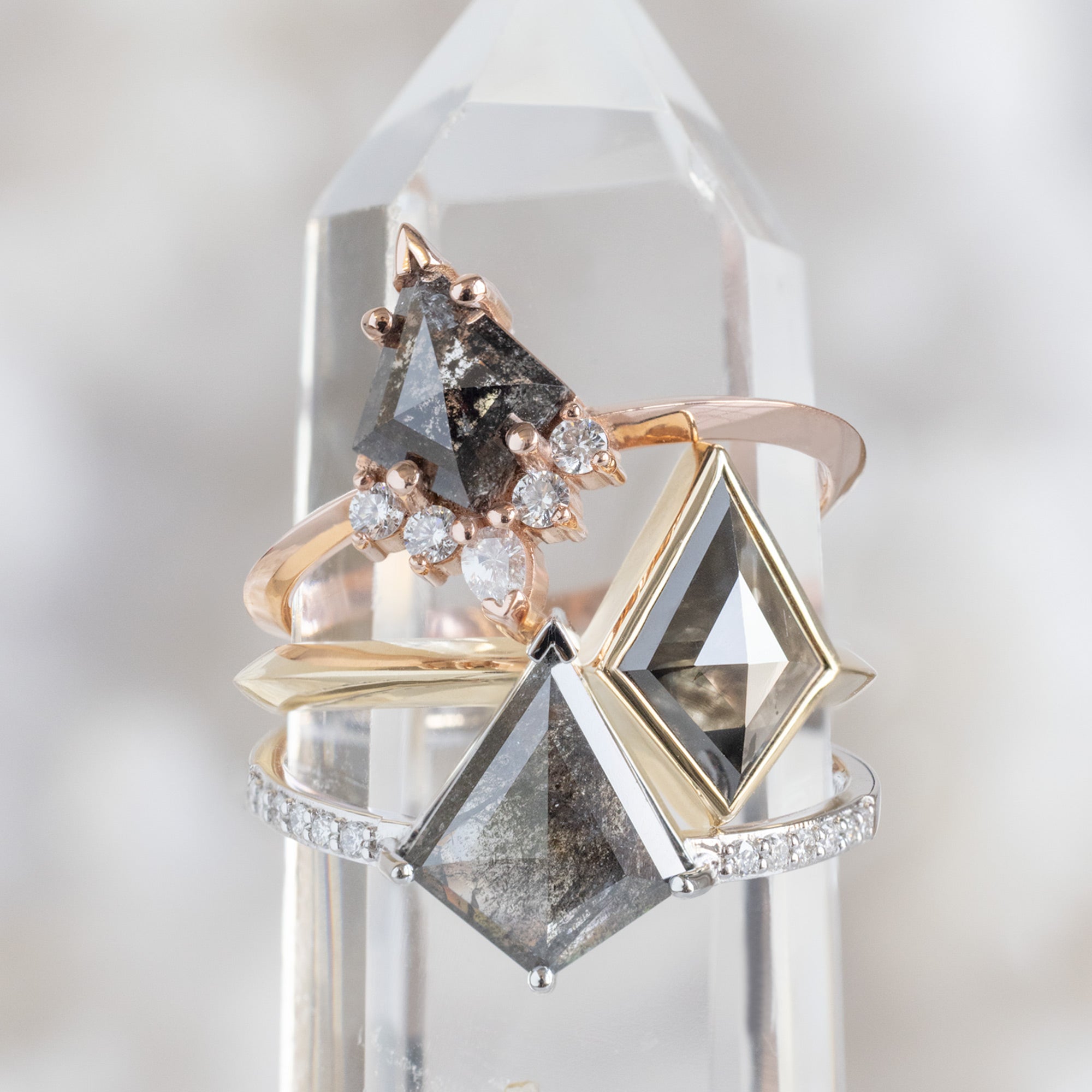 Alexis Russell Custom Diamond Ring Design Your Own Custom | Kite-Shaped Diamond Engagement Ring