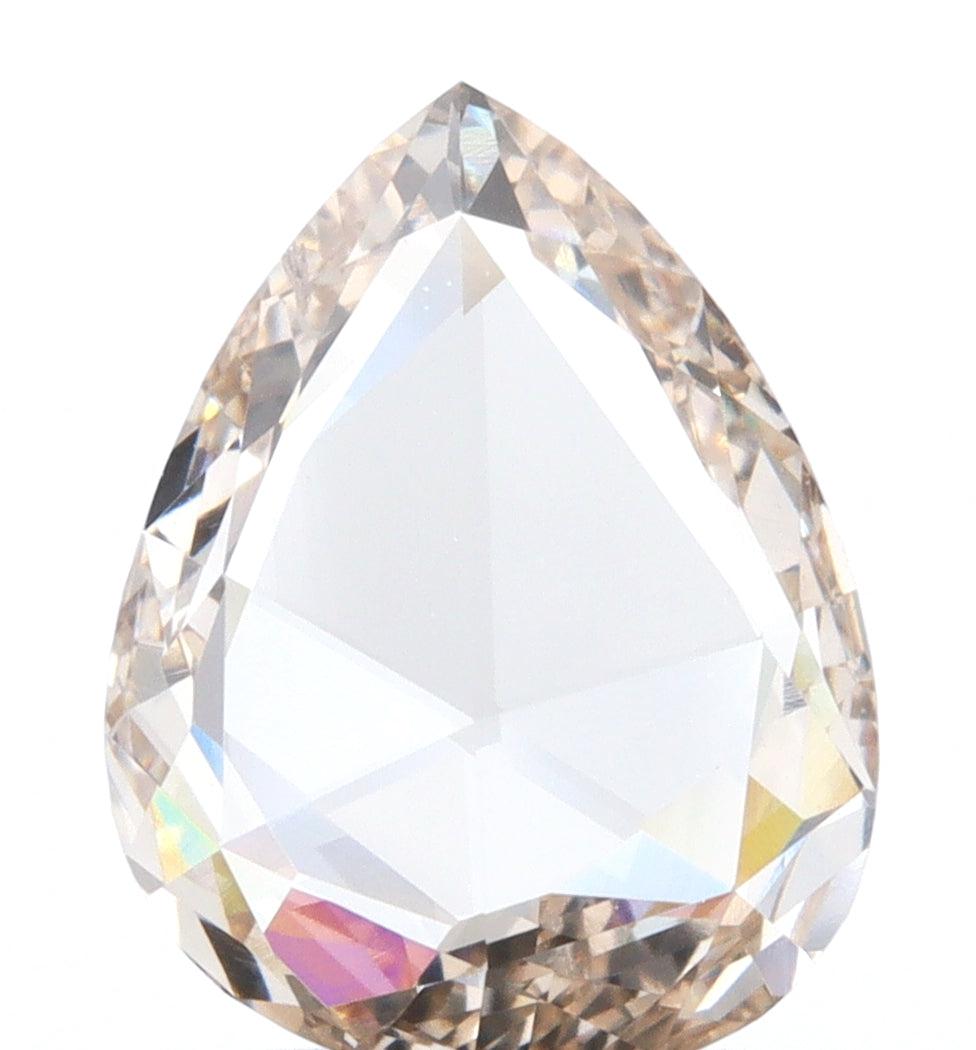 DIAMOND VAULT CHAMPAGNE & COGNAC DIAMOND 0.99ct | Champagne VS Pear Shape Rose Cut Diamond