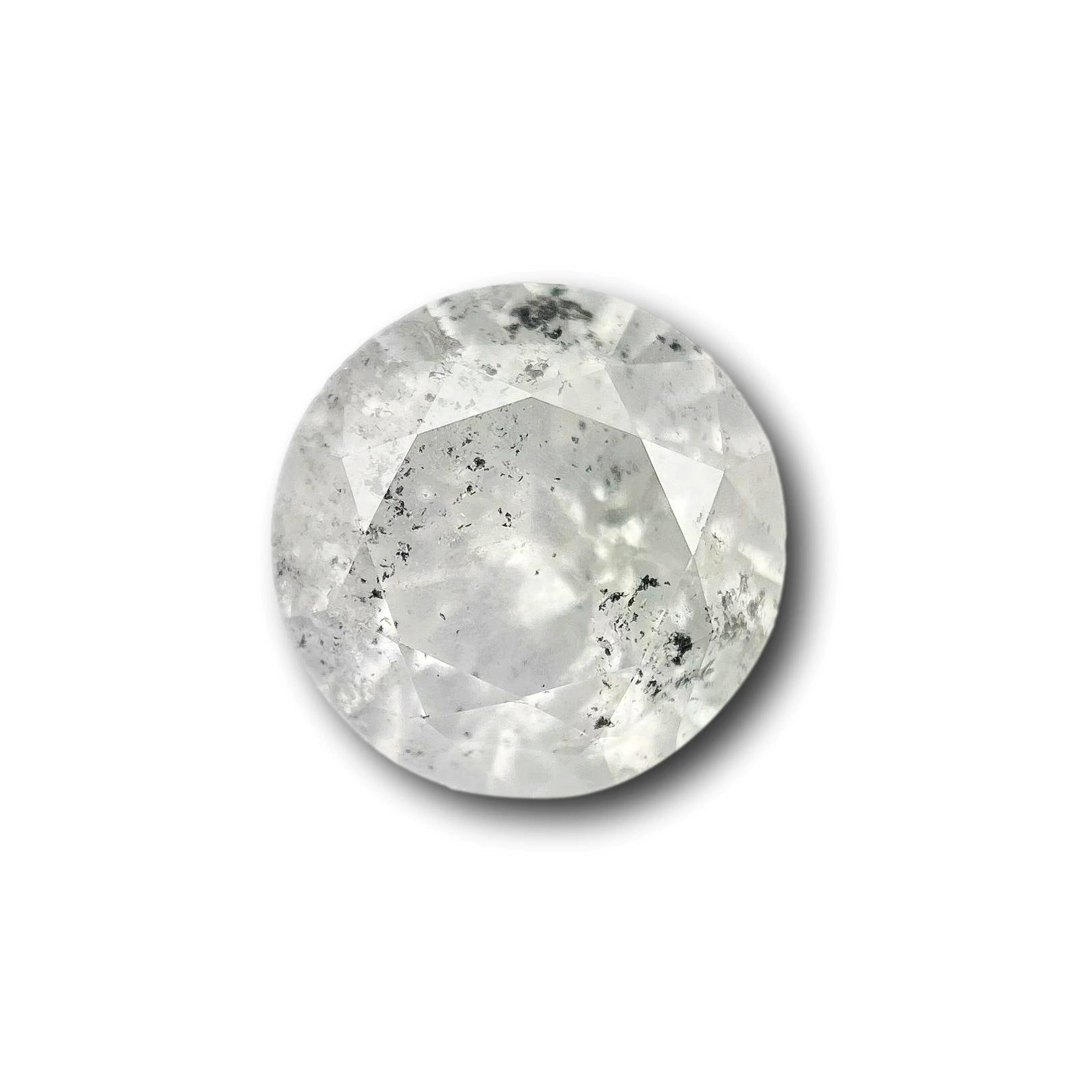 DIAMOND VAULT SALT & PEPPER DIAMOND 2.47ct | Salt & Pepper Round Shape Brilliant Cut Diamond
