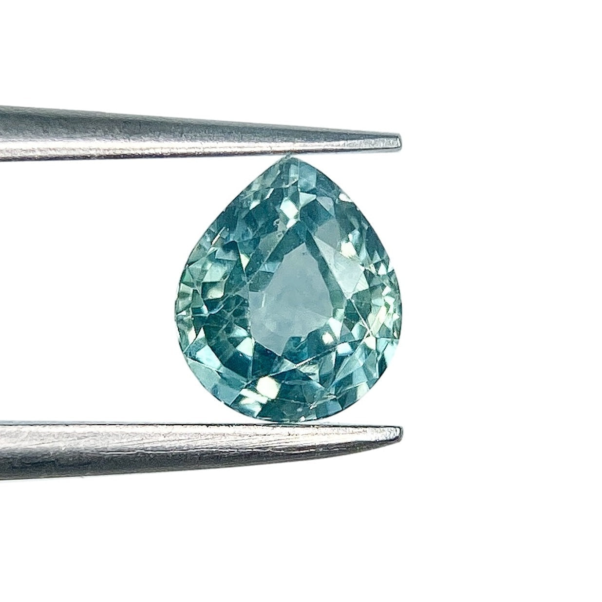 Gemstone Vault Montana Sapphire 1.02ct | Brilliant Cut Pear Shape Green Blue Montana Sapphire