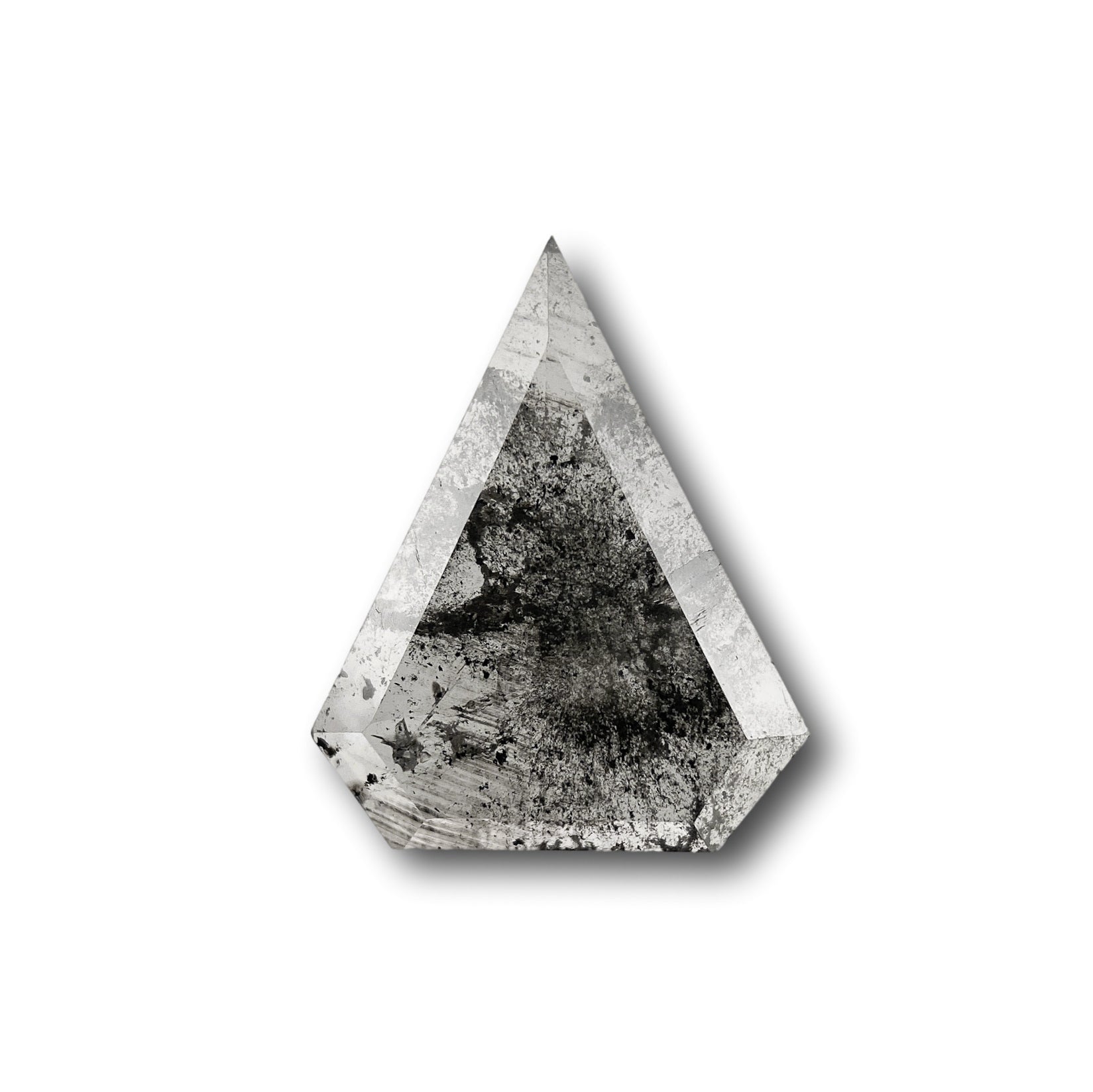 DIAMOND VAULT SALT & PEPPER DIAMOND 1.23ct | Salt & Pepper Shield Shape Rose Cut Diamond