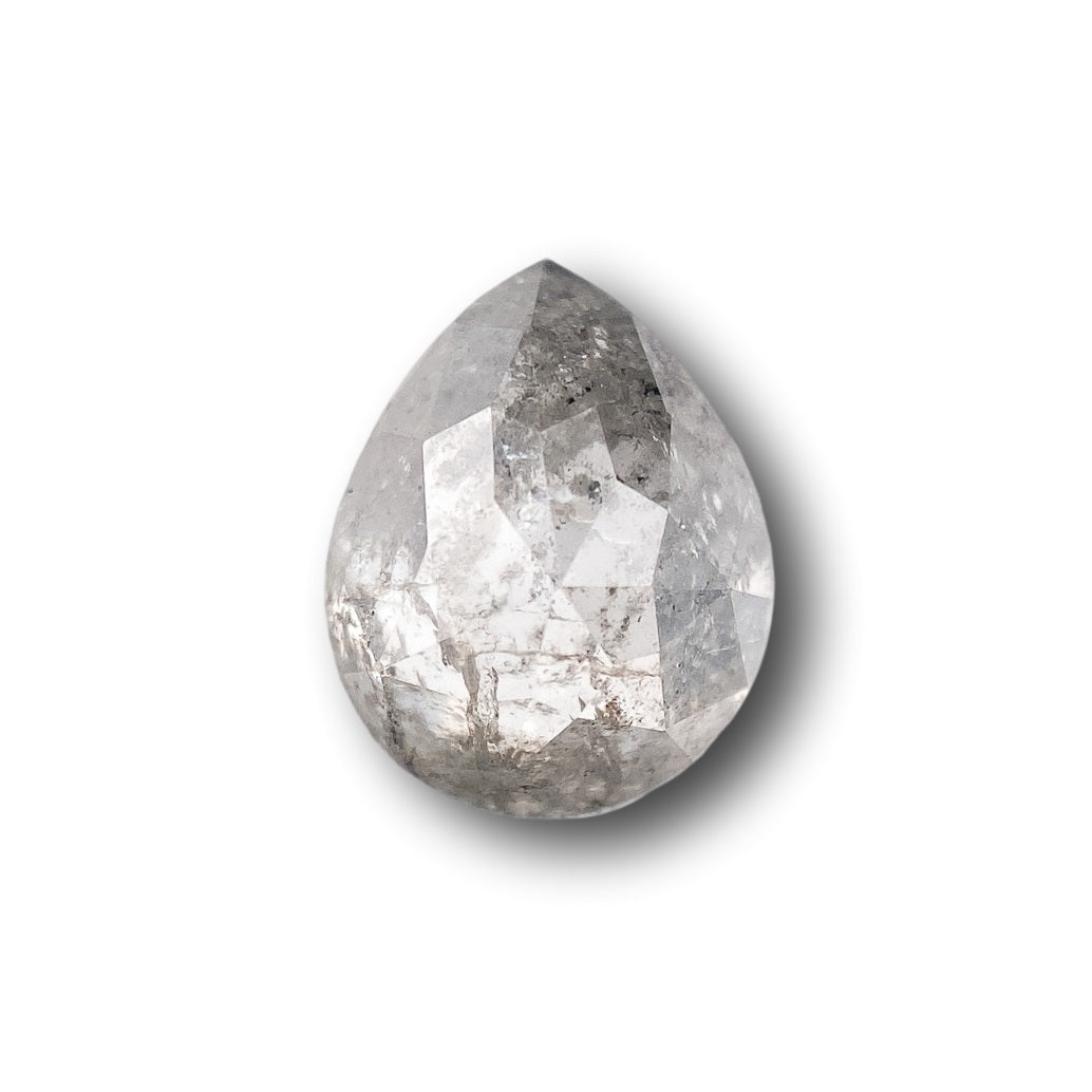DIAMOND VAULT SALT & PEPPER DIAMOND 2.01ct | Salt & Pepper Pear Shape Rose Cut Diamond