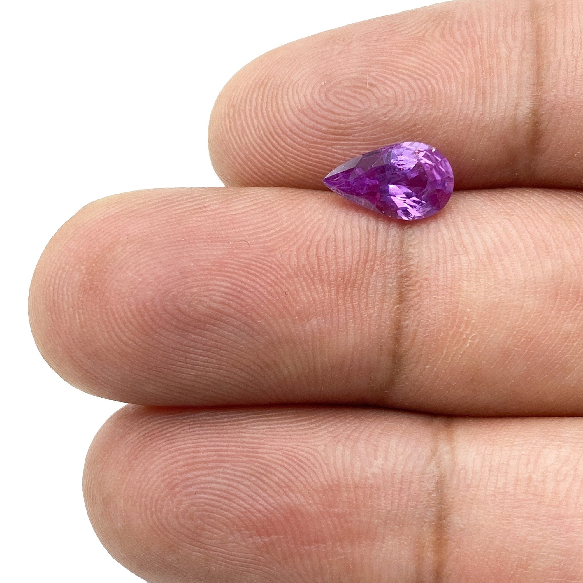 Gemstone Vault Sapphire 1.32ct | Brilliant Cut Pear Shape Violet Sapphire