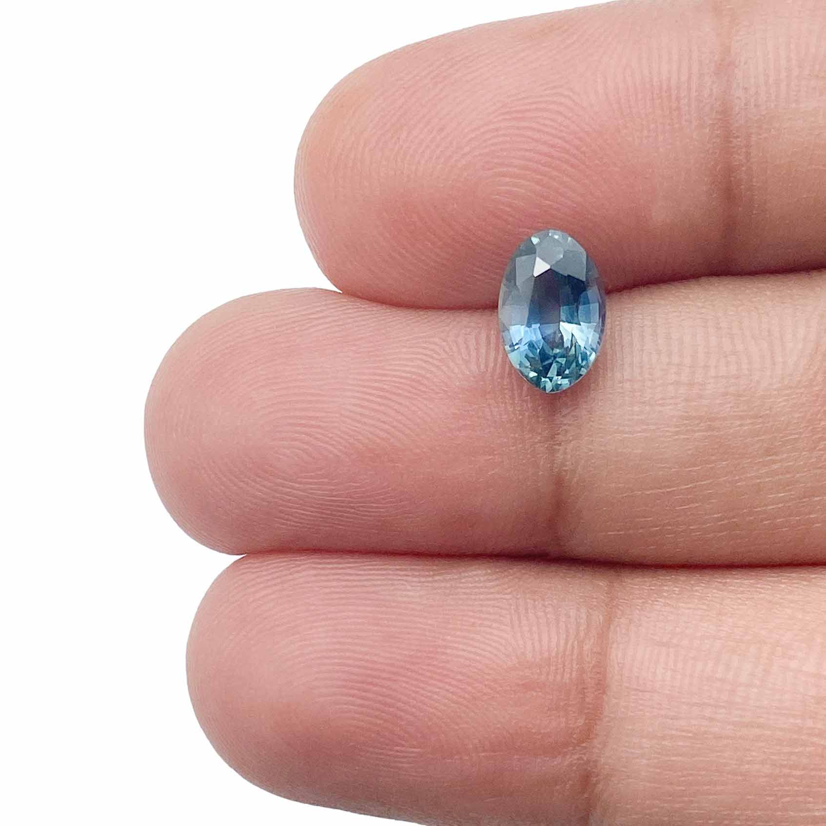 Gemstone Vault Montana Sapphire 1.33ct | Brilliant Cut Moval Shape Blue Montana Sapphire