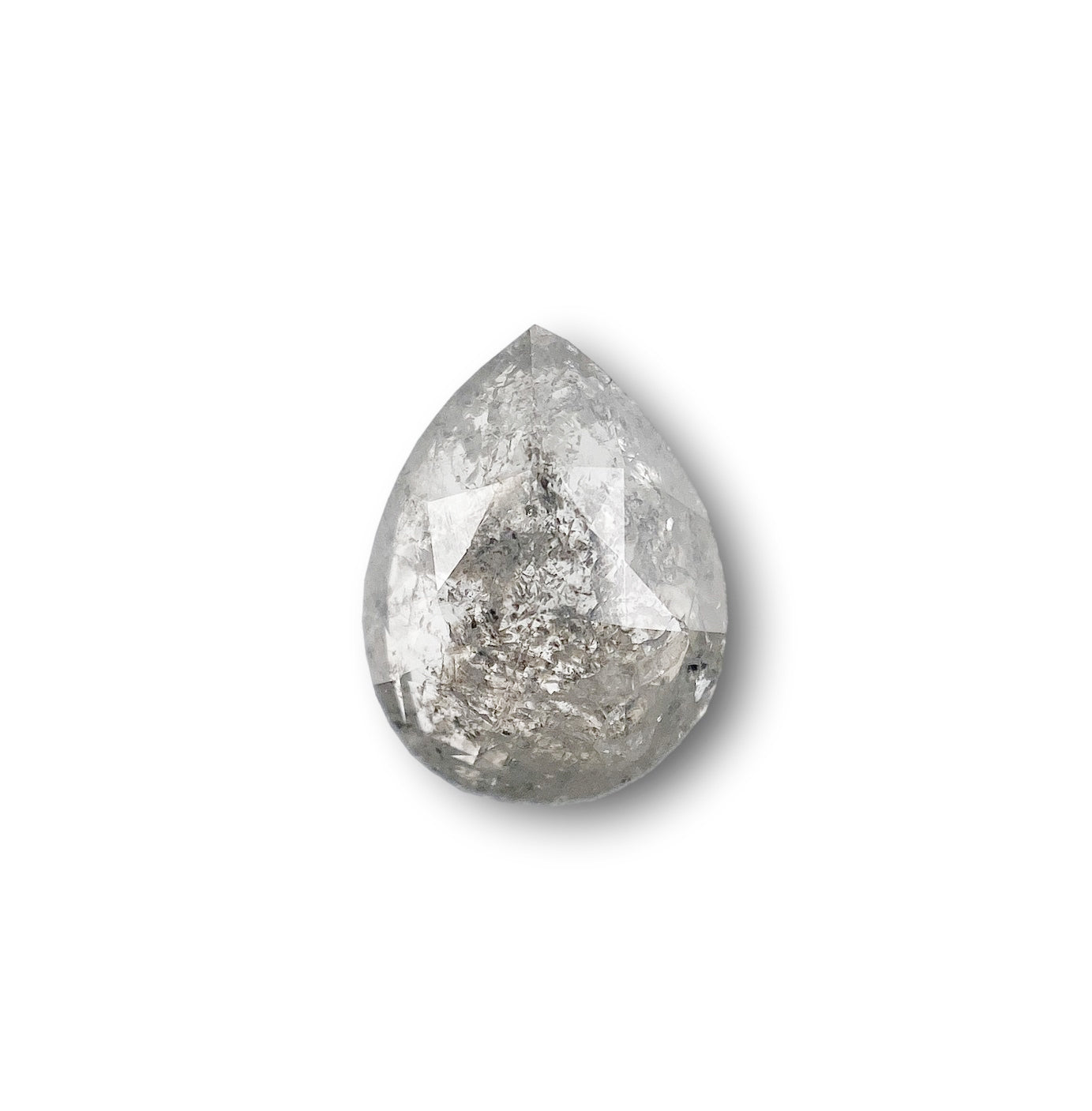 DIAMOND VAULT SALT & PEPPER DIAMOND 1.38ct | Salt & Pepper Pear Shape Brilliant Cut Diamond