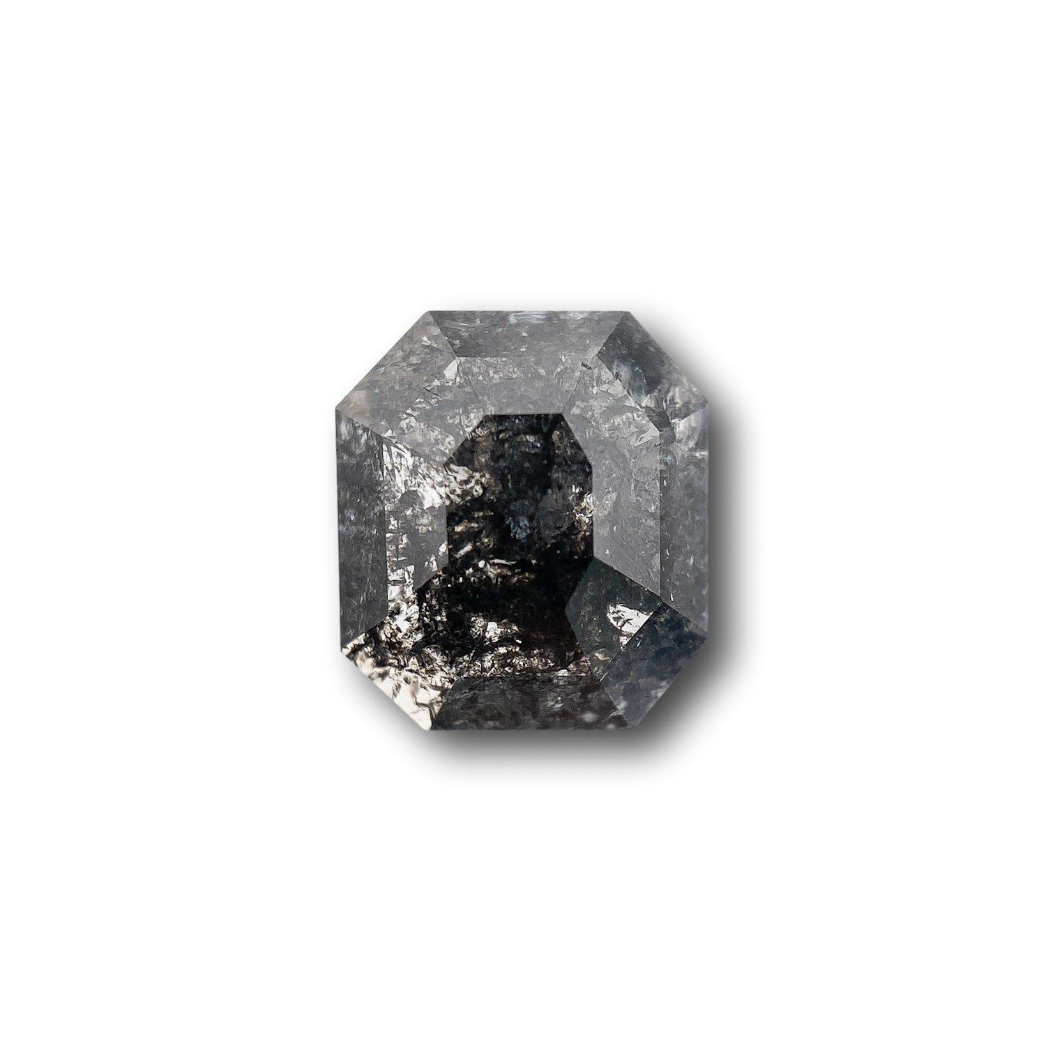 DIAMOND VAULT SALT & PEPPER DIAMOND 0.90ct | Salt & Pepper Emerald Shape Step Cut Diamond