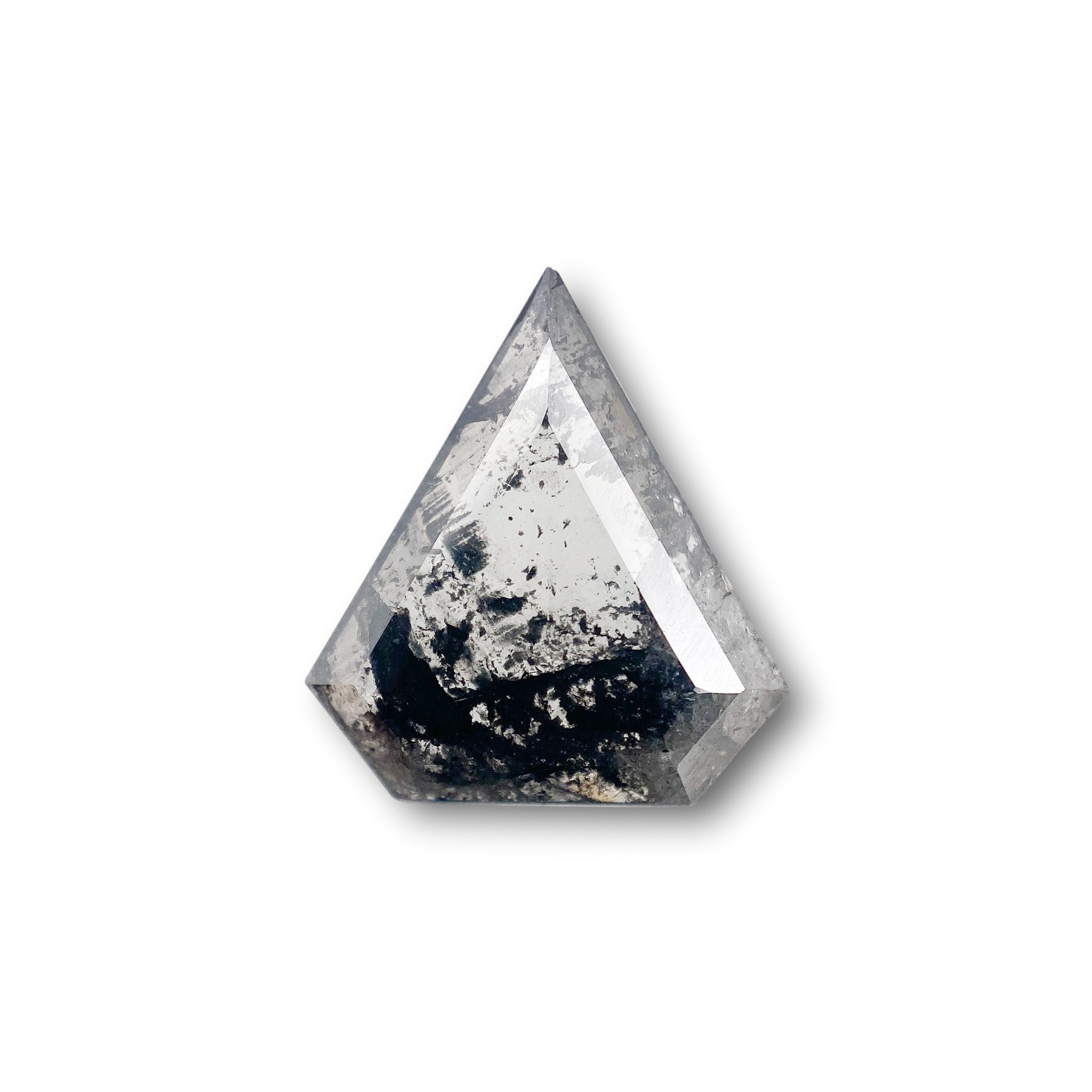 DIAMOND VAULT SALT & PEPPER DIAMOND 2.90ct | Salt & Pepper Shield Shape Rose Cut Diamond