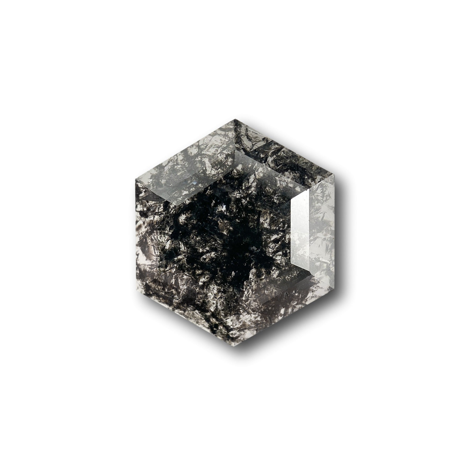 Alexis Russell Loose Stones - Engagement Salt and Pepper Diamonds - Hexagon