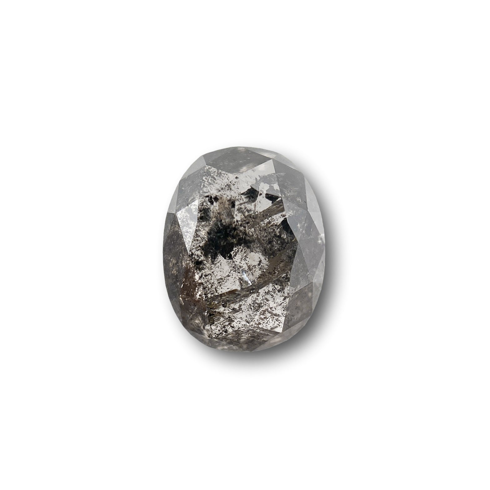 DIAMOND VAULT SALT & PEPPER DIAMOND 1.66ct | Salt & Pepper Cushion Shape Rose Cut Diamond