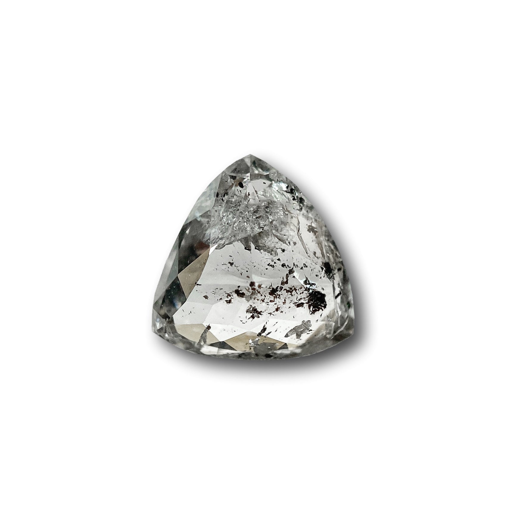 DIAMOND VAULT SALT & PEPPER DIAMOND 0.81ct | Salt & Pepper Triangular Shape Rose Cut Diamond