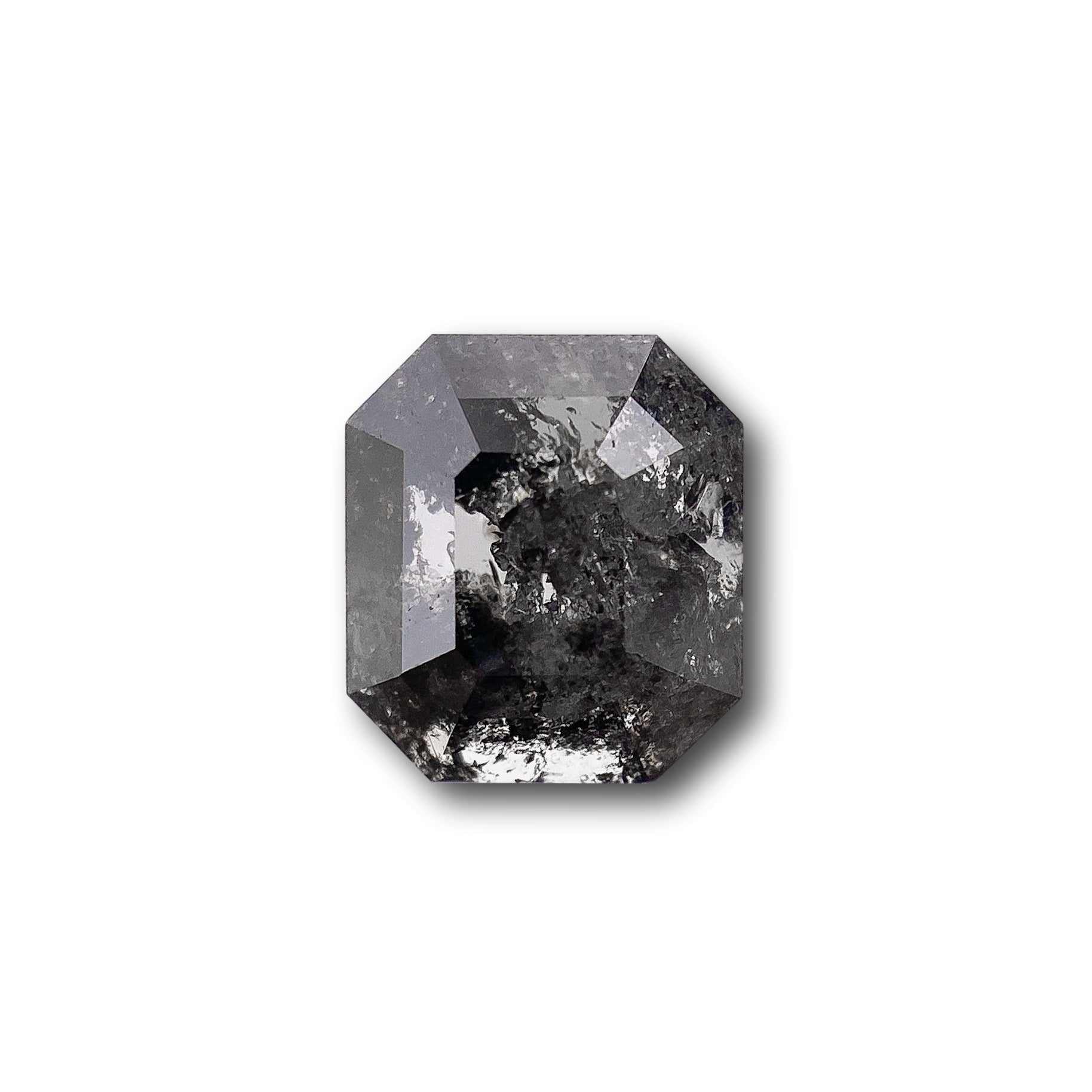 DIAMOND VAULT SALT & PEPPER DIAMOND 0.97ct | Salt & Pepper Asscher Shape Step Cut Diamond