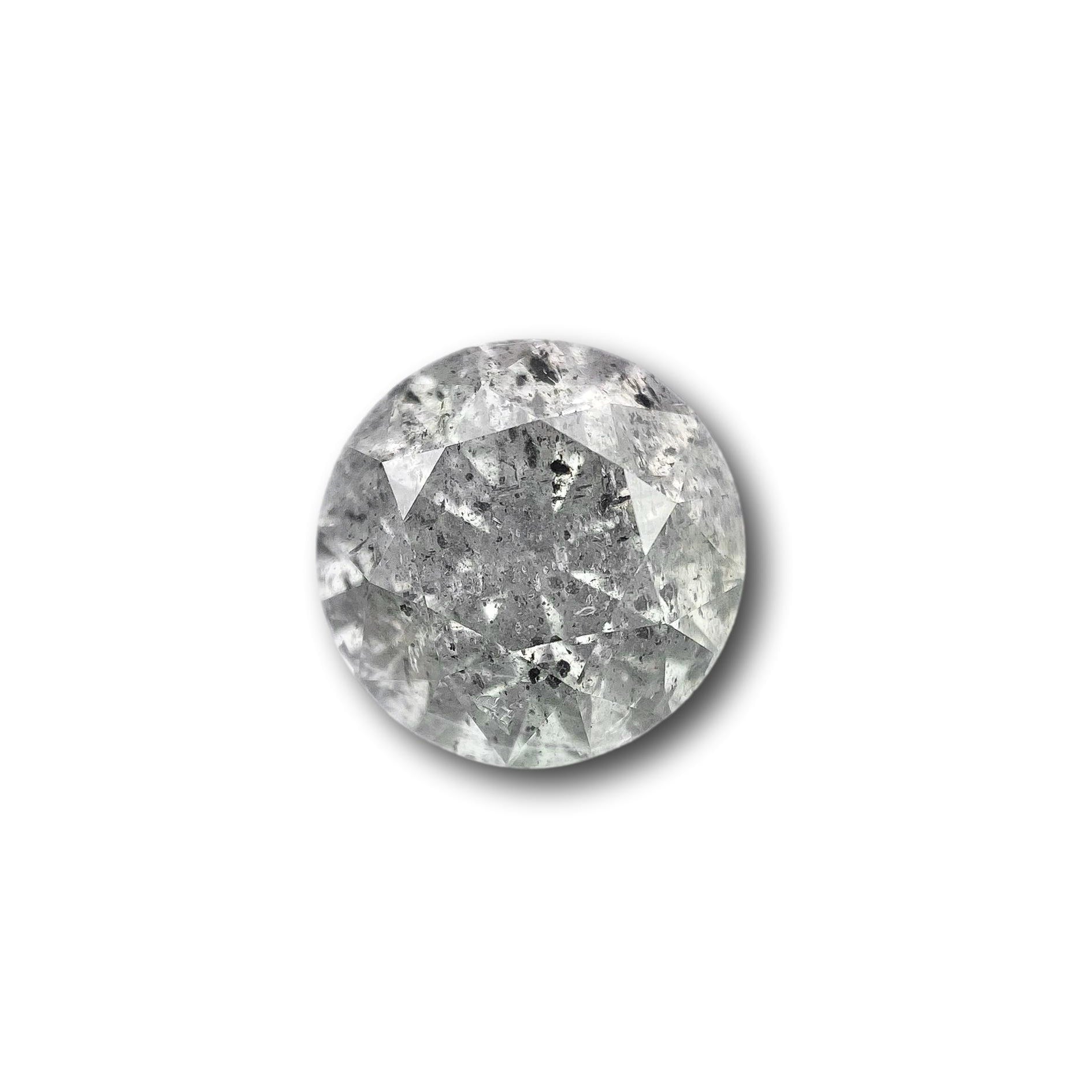 DIAMOND VAULT SALT & PEPPER DIAMOND 2.51ct | Salt & Pepper Round Shape Brilliant Cut Diamond