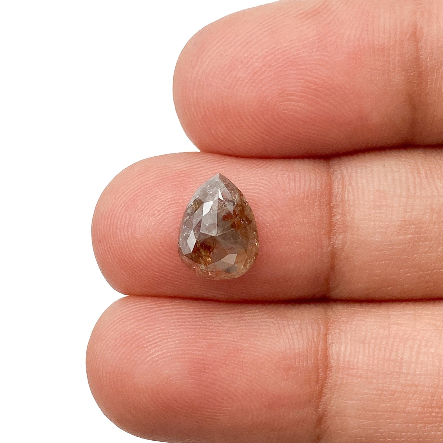 DIAMOND VAULT RUSTIC DIAMOND 1.98ct | Rustic Yellowish Red Pear Shape Rose Cut Diamond