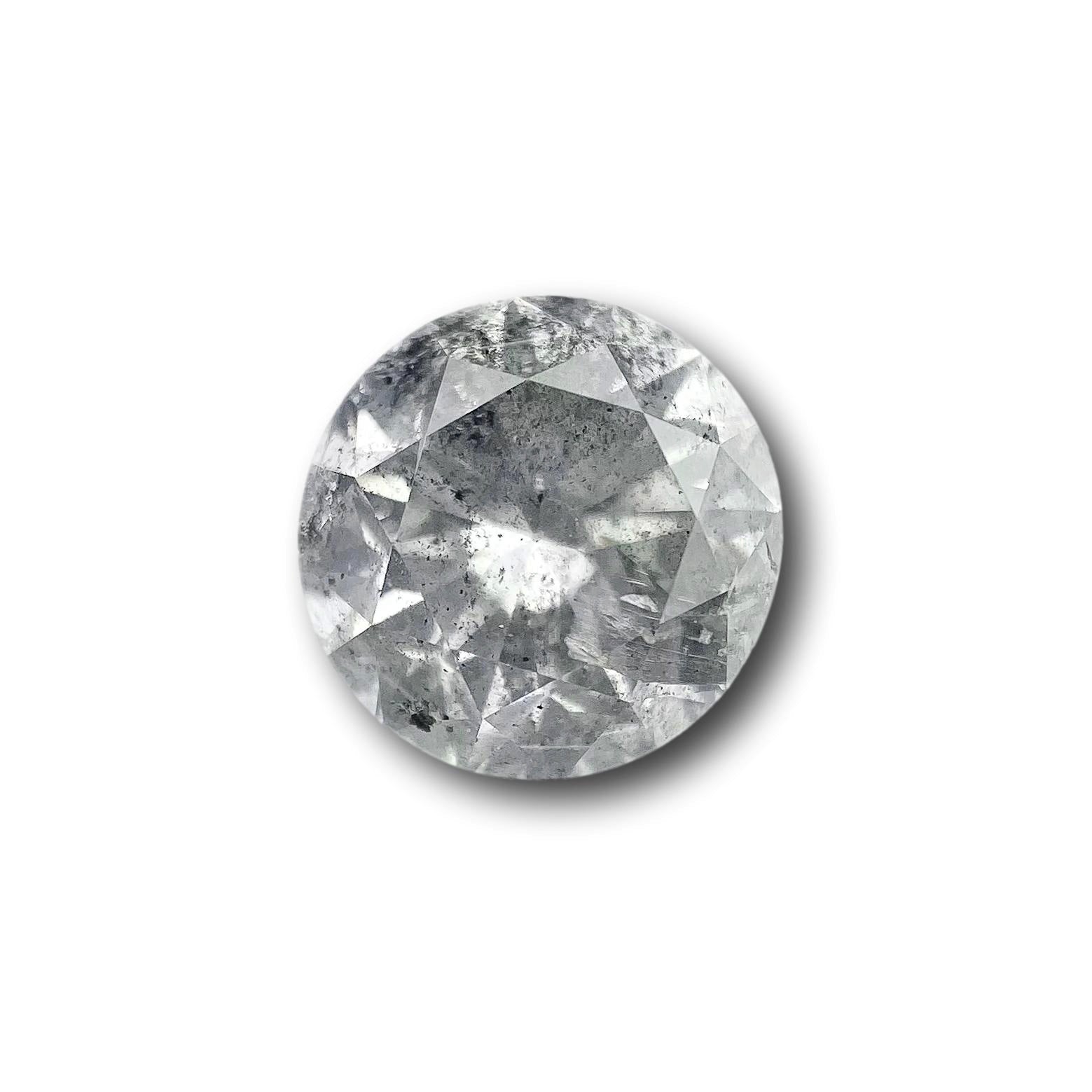 DIAMOND VAULT SALT & PEPPER DIAMOND 2.00ct | Salt & Pepper Round Shape Brilliant Cut Diamond