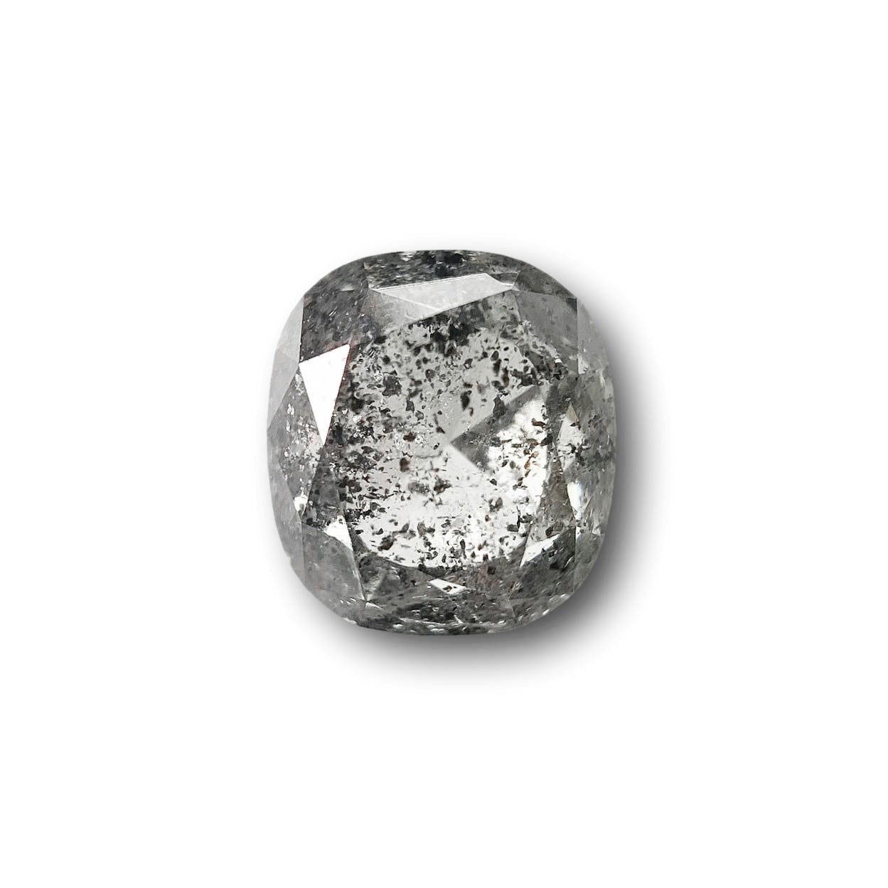 DIAMOND VAULT SALT & PEPPER DIAMOND 1.57ct | Salt & Pepper Cushion Shape Brilliant Cut Diamond