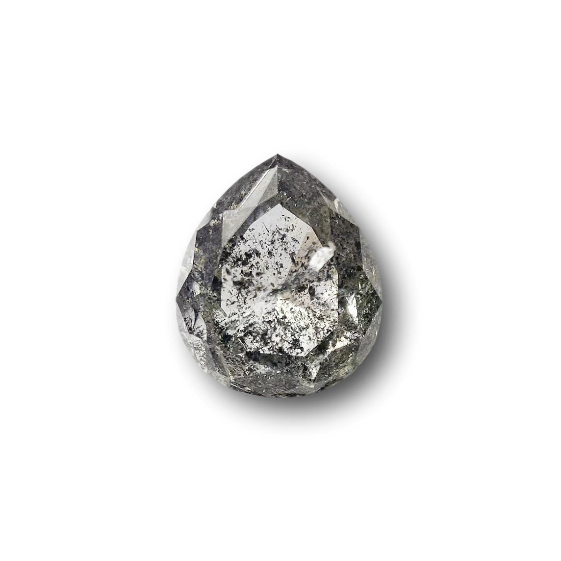 DIAMOND VAULT SALT & PEPPER DIAMOND 1.64ct | Salt & Pepper Pear Shape Brilliant Cut Diamond
