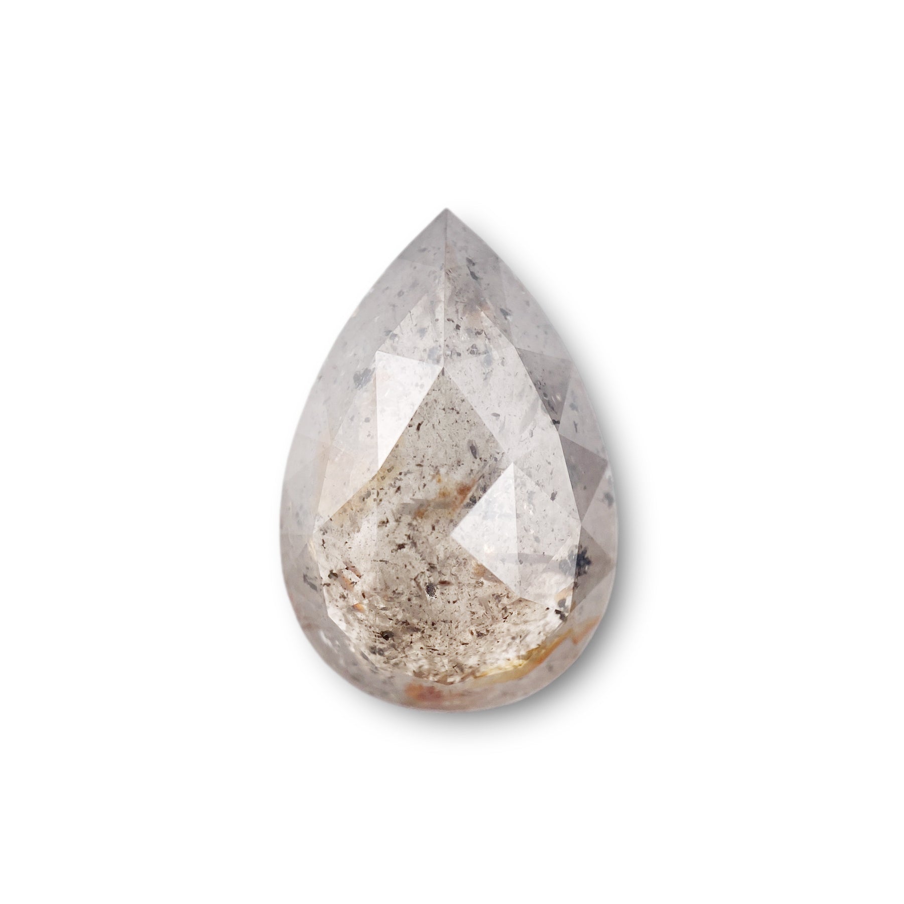 DIAMOND VAULT RUSTIC DIAMOND 6.46ct | Rustic Orangey Gray Pear Shape Brilliant Cut Diamond