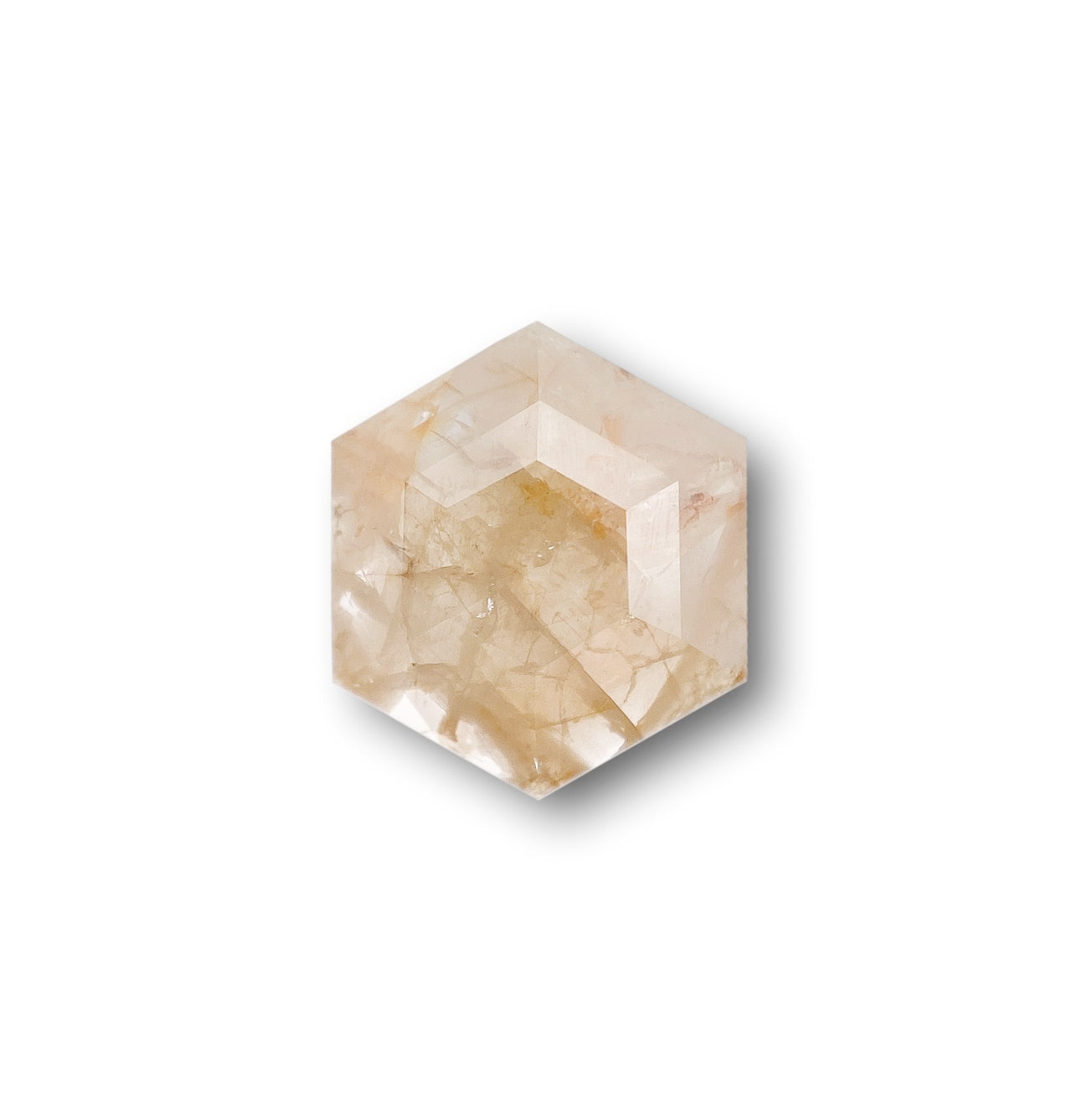 DIAMOND VAULT RUSTIC DIAMOND 1.53ct | Rustic Reddish White Hexagon Shape Rose Cut Diamond