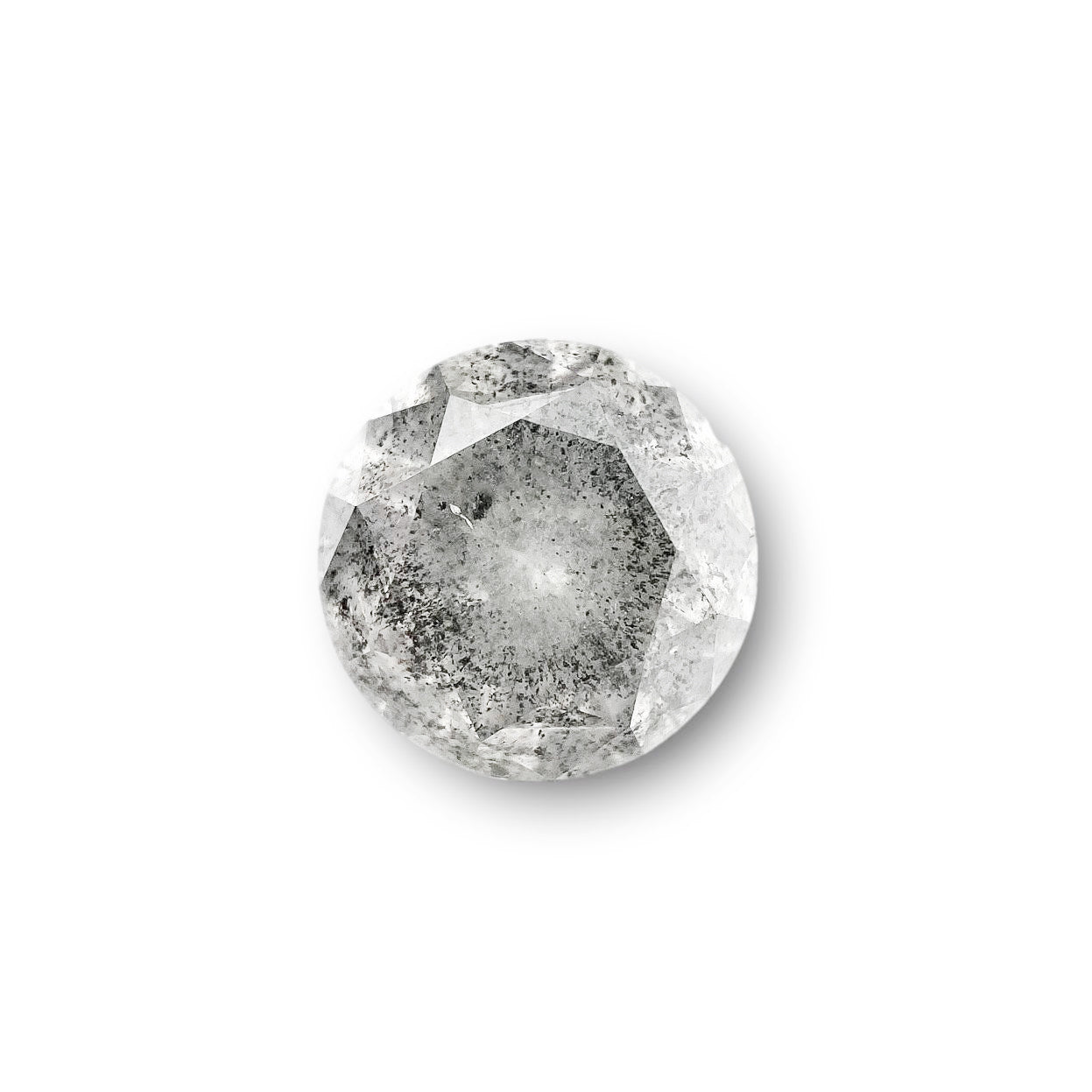 DIAMOND VAULT SALT & PEPPER DIAMOND 2.31ct | Salt & Pepper Round Shape Brilliant Cut Diamond