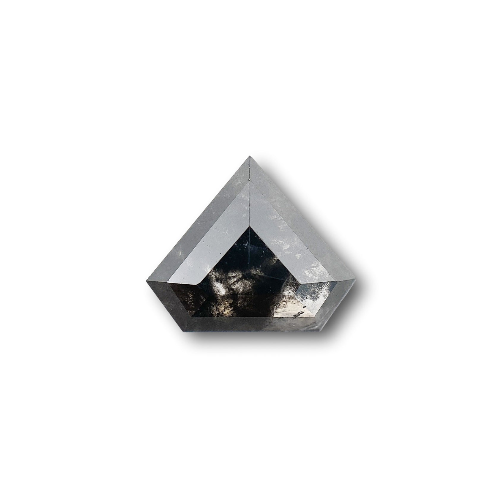 DIAMOND VAULT SALT & PEPPER DIAMOND 1.06ct | Salt & Pepper Shield Shape Step Cut Diamond