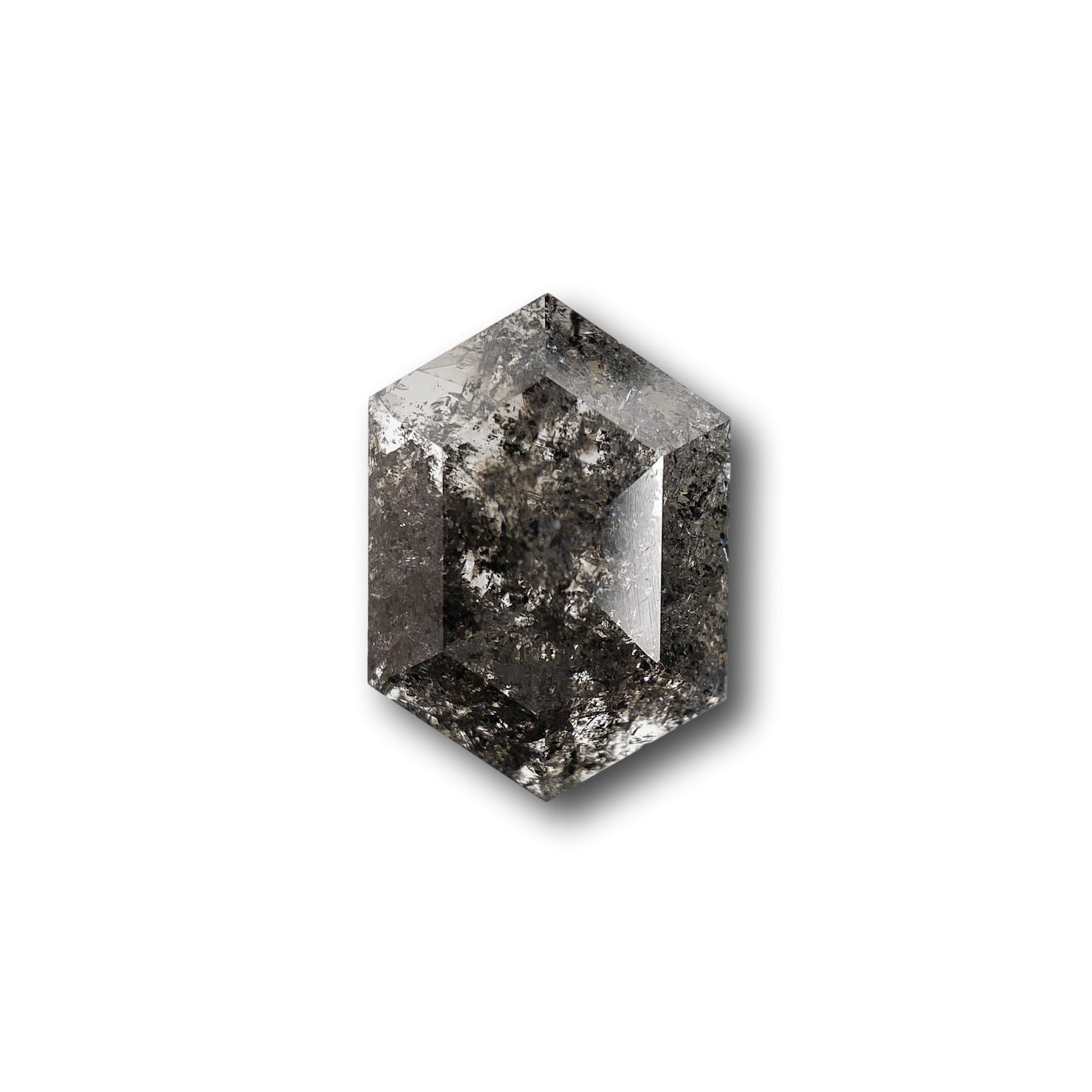 DIAMOND VAULT SALT & PEPPER DIAMOND 1.14ct | Salt & Pepper Hexagon Shape Rose Cut Diamond