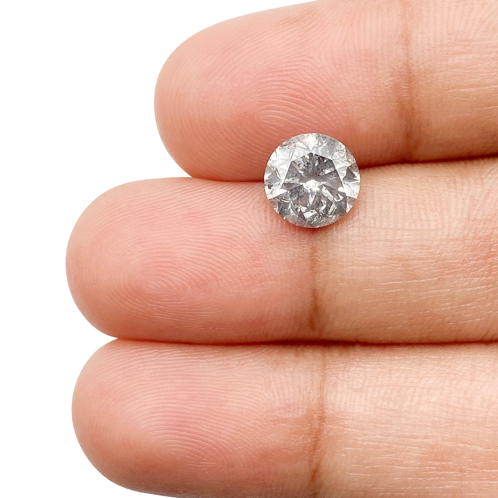 DIAMOND VAULT SALT & PEPPER DIAMOND 2.00ct | Salt & Pepper Round Shape Brilliant Cut Diamond