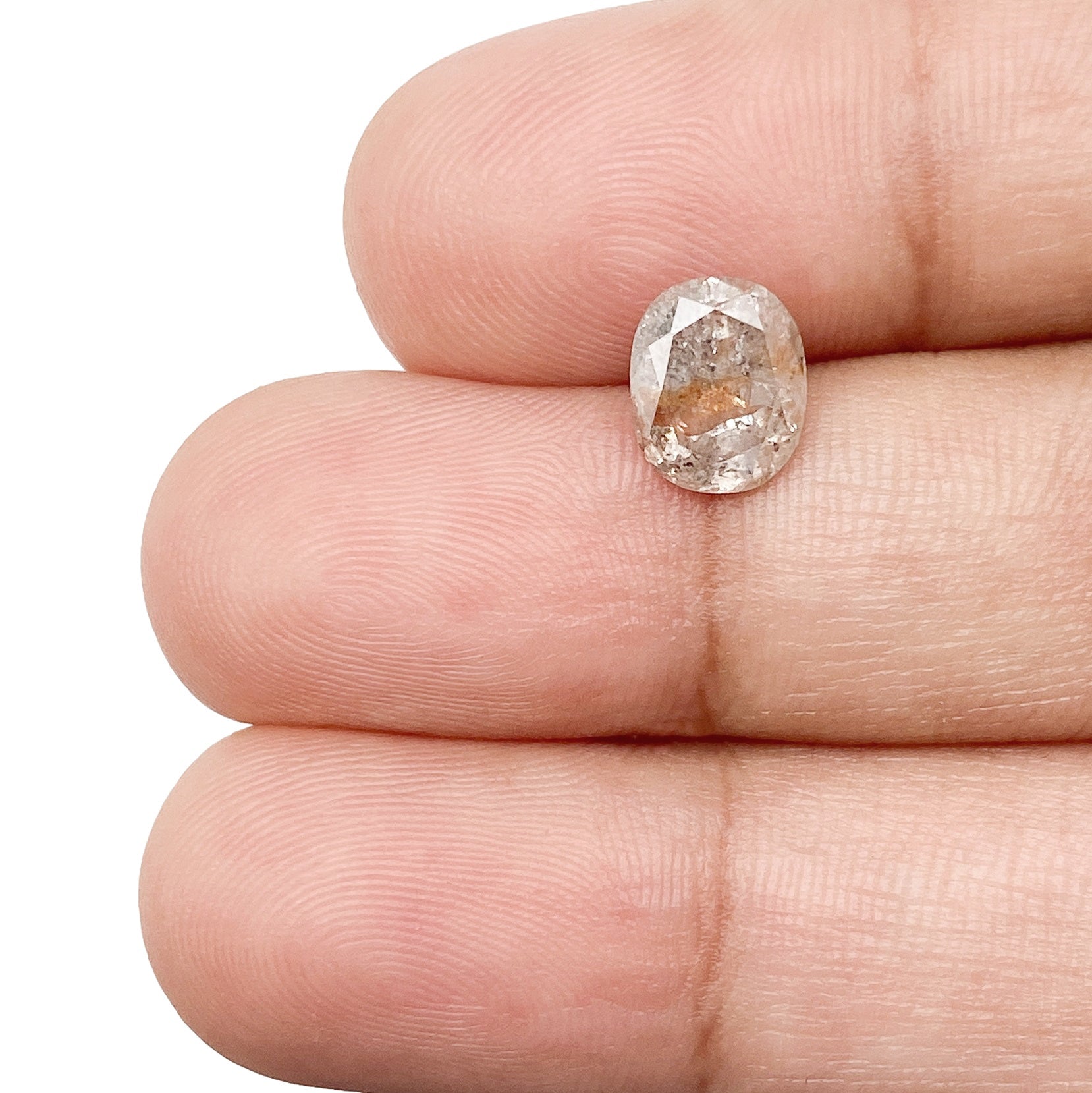 DIAMOND VAULT SALT & PEPPER DIAMOND 1.49ct | Rustic Reddish Salt & Pepper Cushion Shape Brilliant Cut Diamond