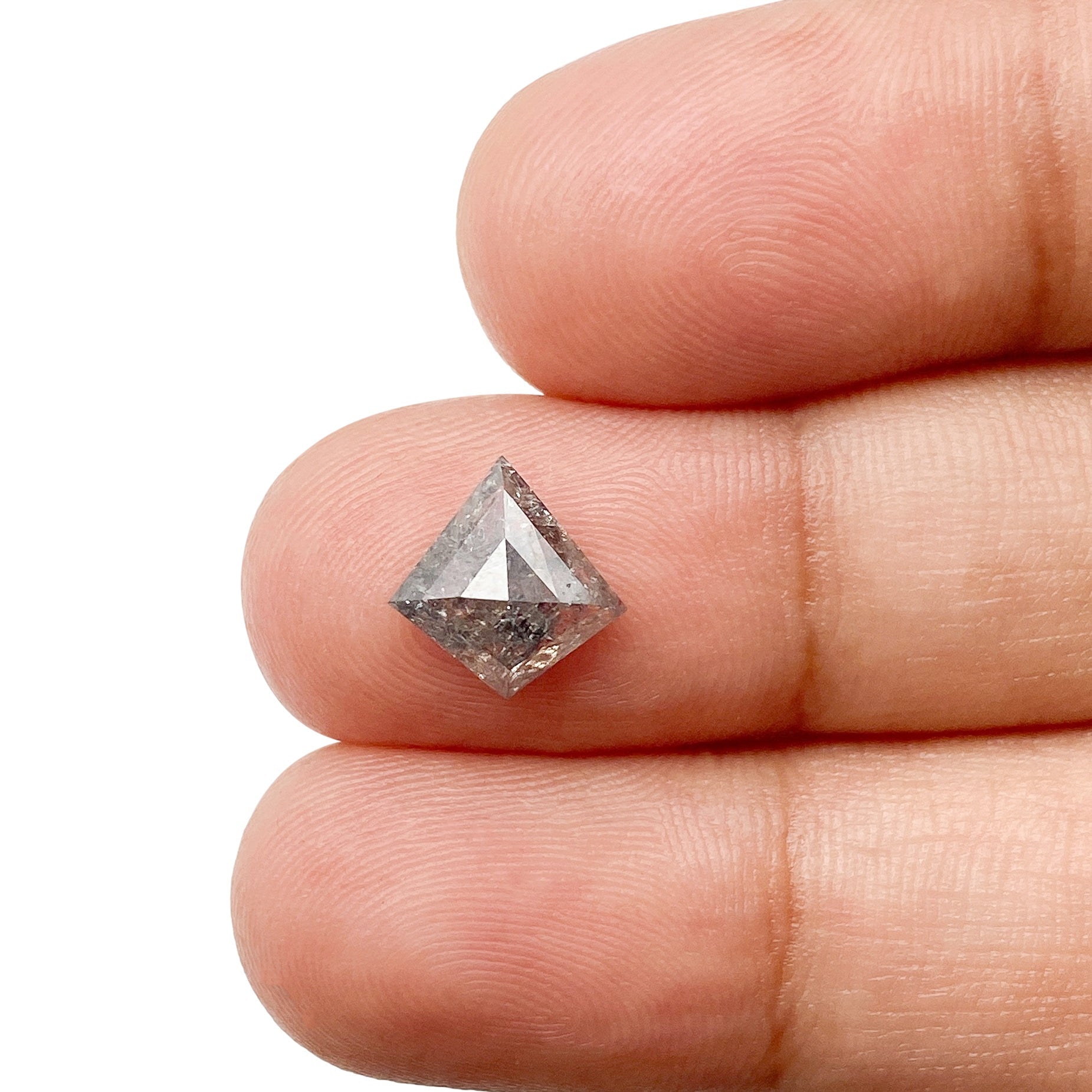 DIAMOND VAULT SALT & PEPPER DIAMOND 1.53ct | Salt & Pepper Kite Shape Rose Cut Diamond