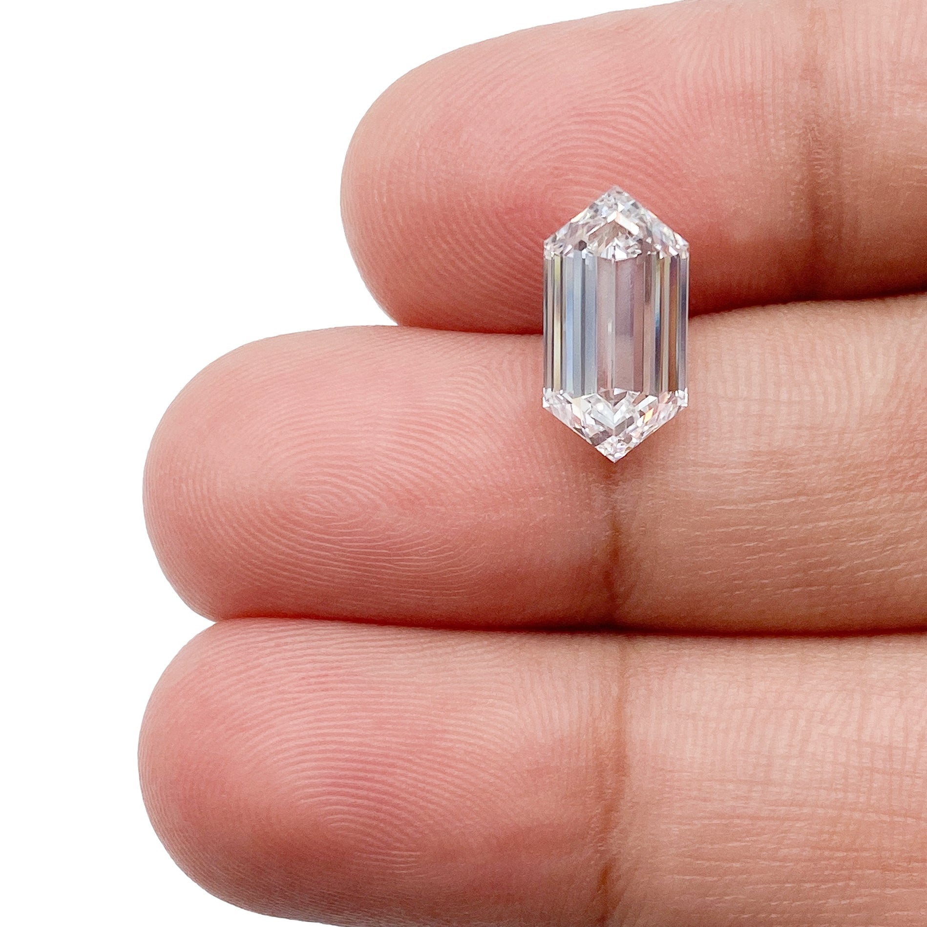 LITHOS Diamond Lab Diamond 2.53ct | E/VS1 Hexagon Shape Step Cut Lab Diamond (IGI)