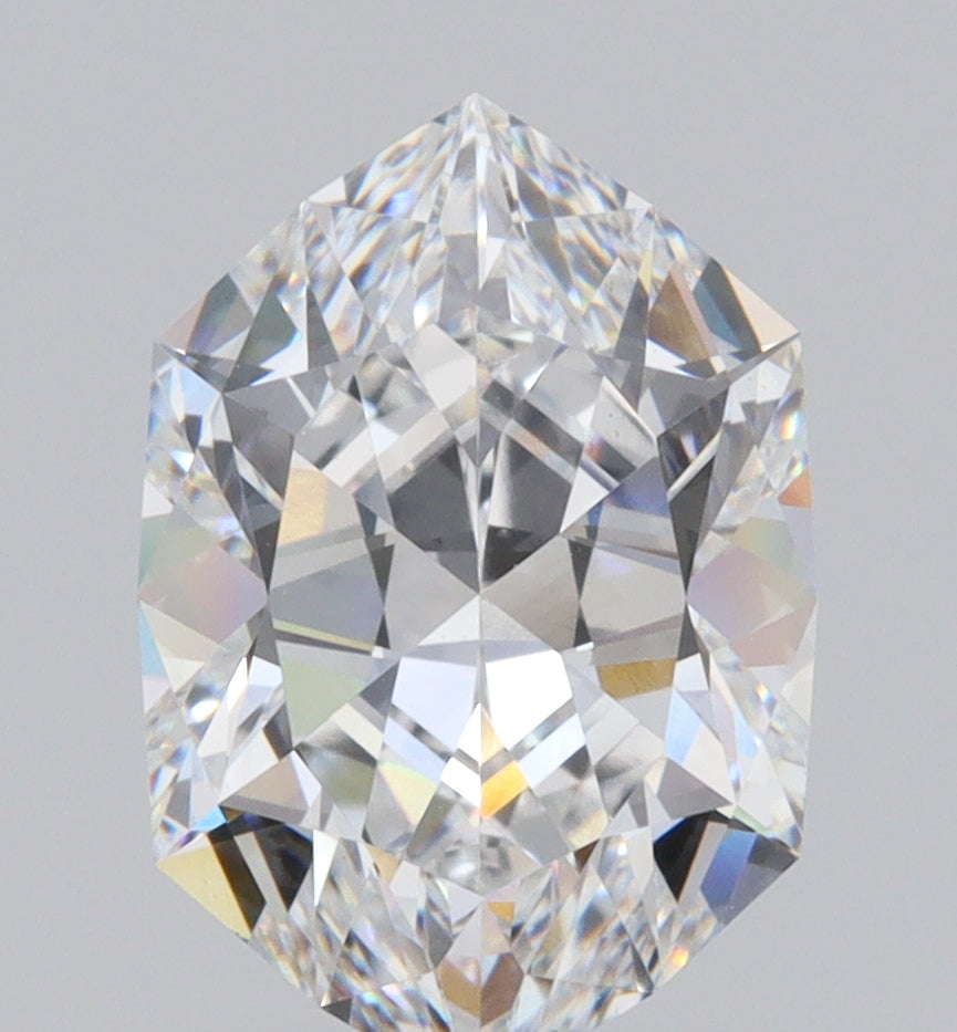 LITHOS Diamond Lab Diamond 2.67ct | D/VS1 Hexagon Shape Brilliant Cut Lab Diamond (IGI)