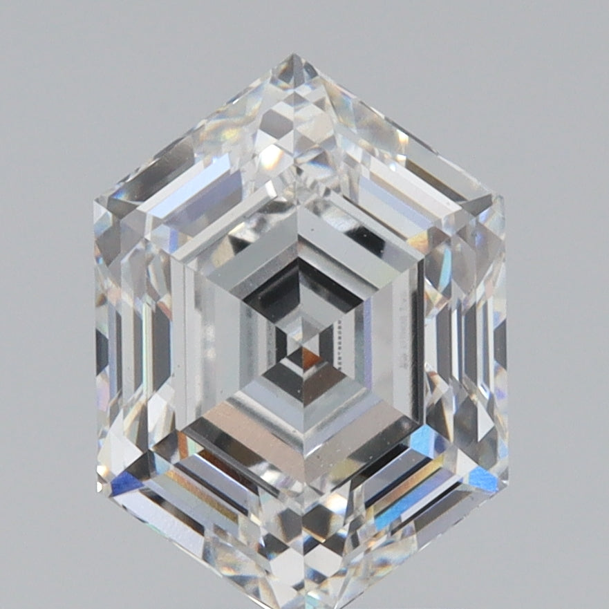 LITHOS Diamond Lab Diamond 2.80ct | F/VS1 Hexagon Shape Step Cut Lab Diamond (IGI)