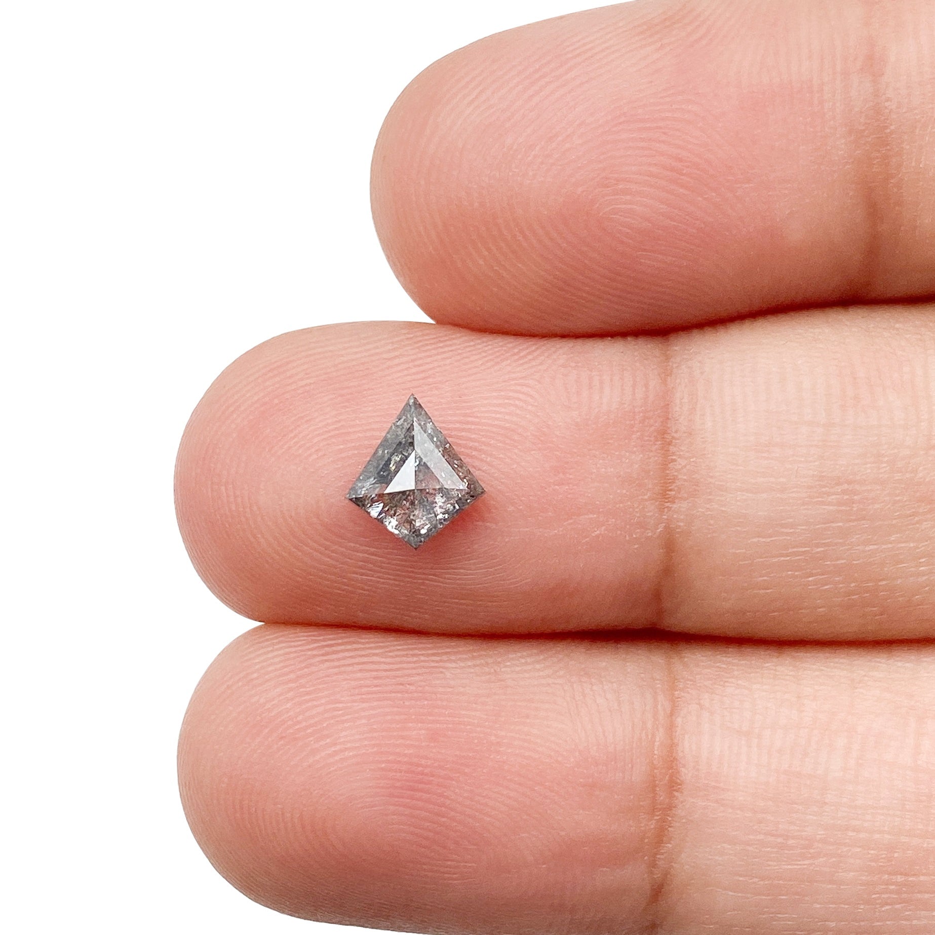 DIAMOND VAULT SALT & PEPPER DIAMOND 0.61ct | Salt & Pepper Kite Shape Step Cut Diamond