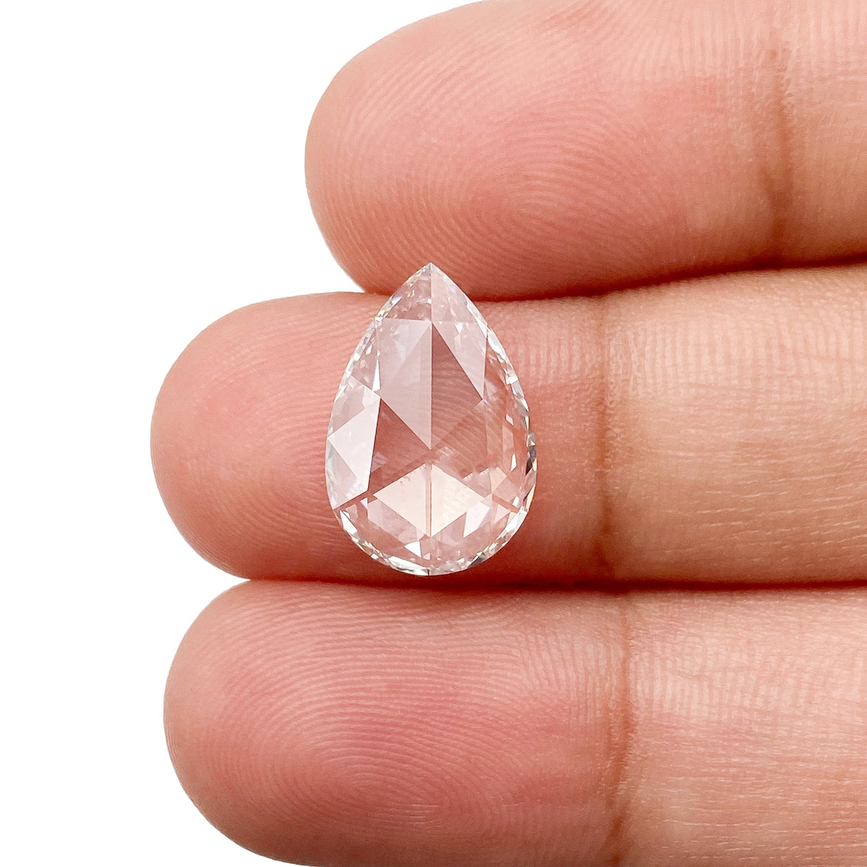 LITHOS Diamond Lab Diamond 2.52ct | F/VS2 Pear Shape Rose Cut Lab Diamond (IGI)
