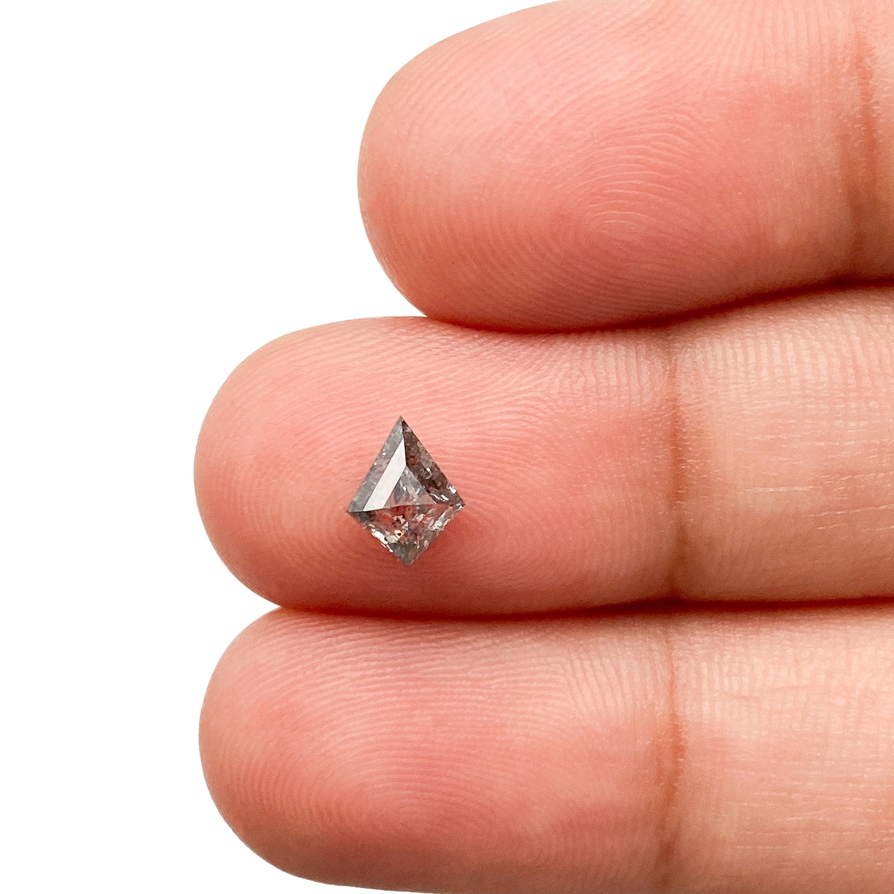 DIAMOND VAULT SALT & PEPPER DIAMOND 0.52ct | Salt & Pepper Kite Shape Step Cut Diamond
