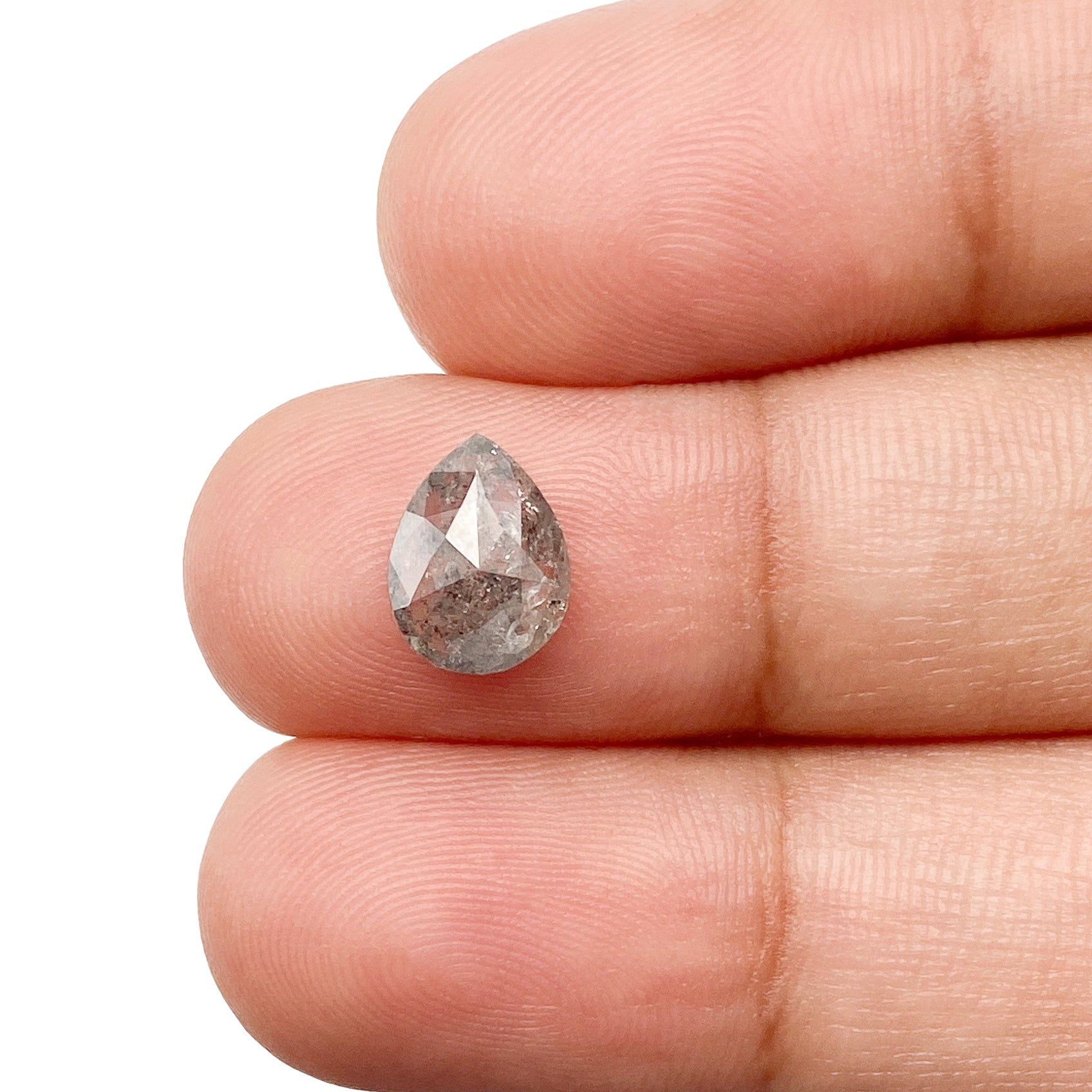 DIAMOND VAULT SALT & PEPPER DIAMOND 1.38ct | Salt & Pepper Pear Shape Brilliant Cut Diamond