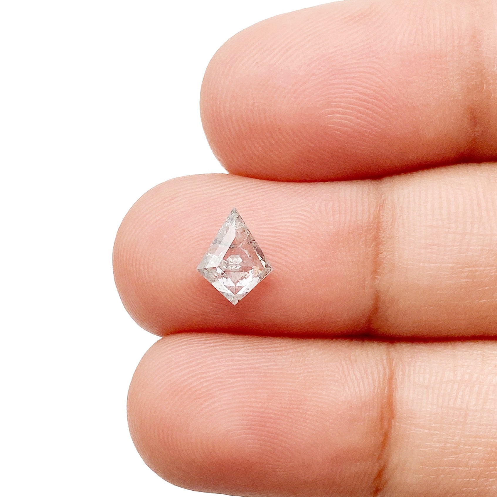 DIAMOND VAULT SALT & PEPPER DIAMOND 0.74ct | Salt & Pepper Kite Shape Step Cut Diamond