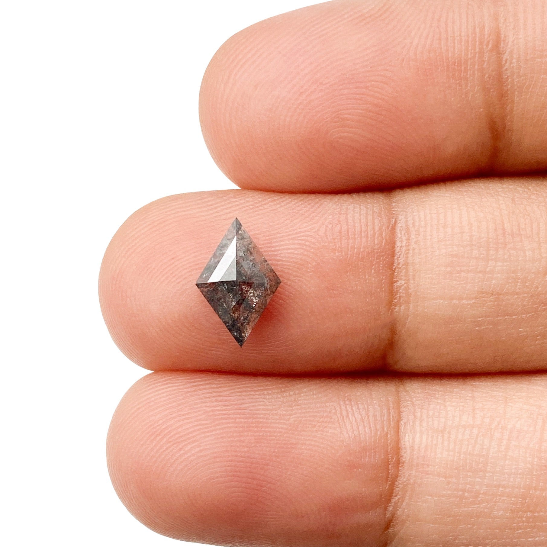DIAMOND VAULT SALT & PEPPER DIAMOND 0.73ct | Salt & Pepper Lozenge Shape Step Cut Diamond
