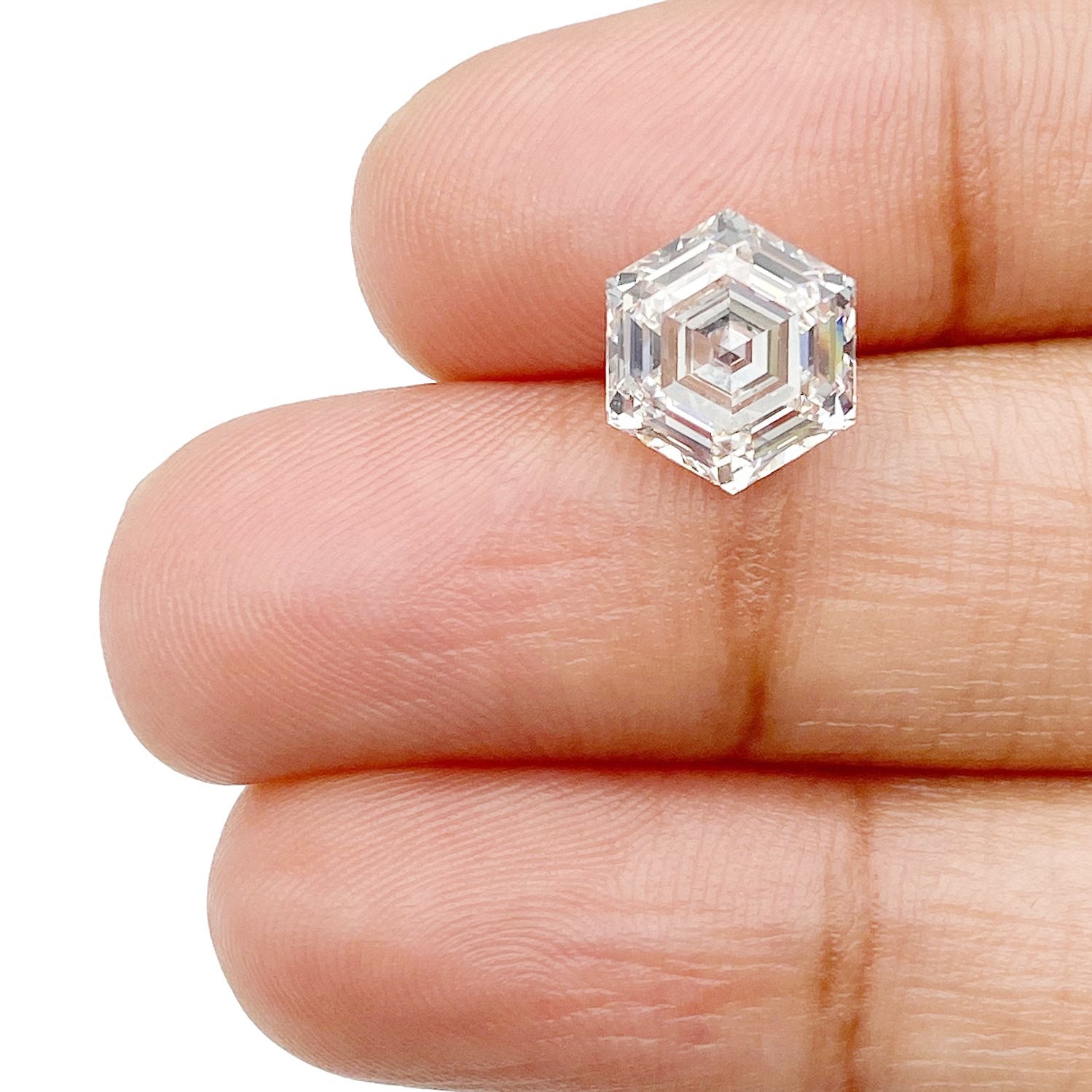 LITHOS Diamond Lab Diamond 2.81ct | F/VS1 Hexagon Shape Step Cut Lab Diamond (IGI)