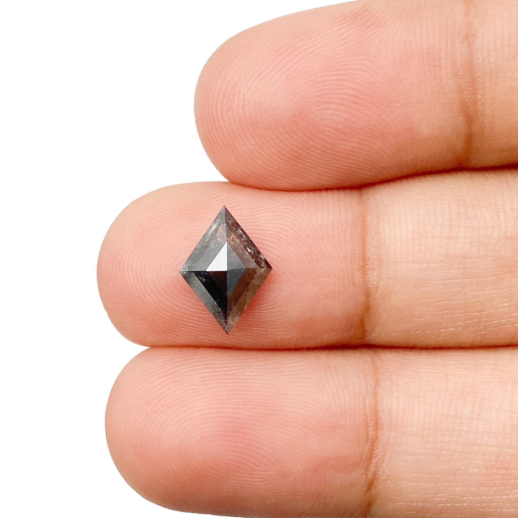 DIAMOND VAULT SALT & PEPPER DIAMOND 1.12ct | Salt & Pepper Lozenge Shape Step Cut Diamond