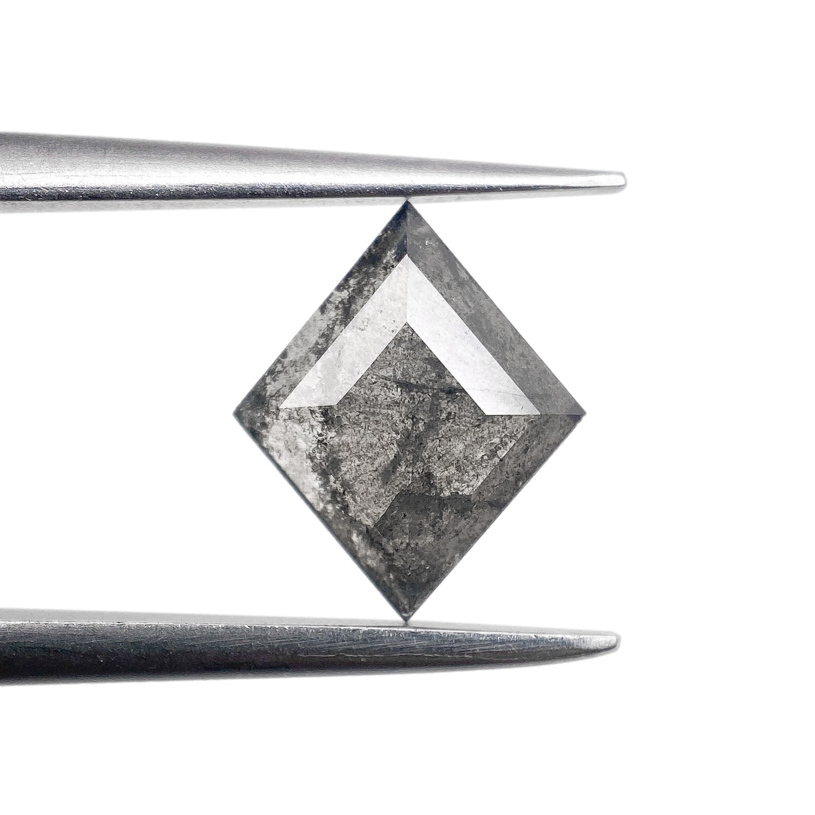 DIAMOND VAULT SALT & PEPPER DIAMOND 0.99ct | Salt & Pepper Lozenge Shape Step Cut Diamond