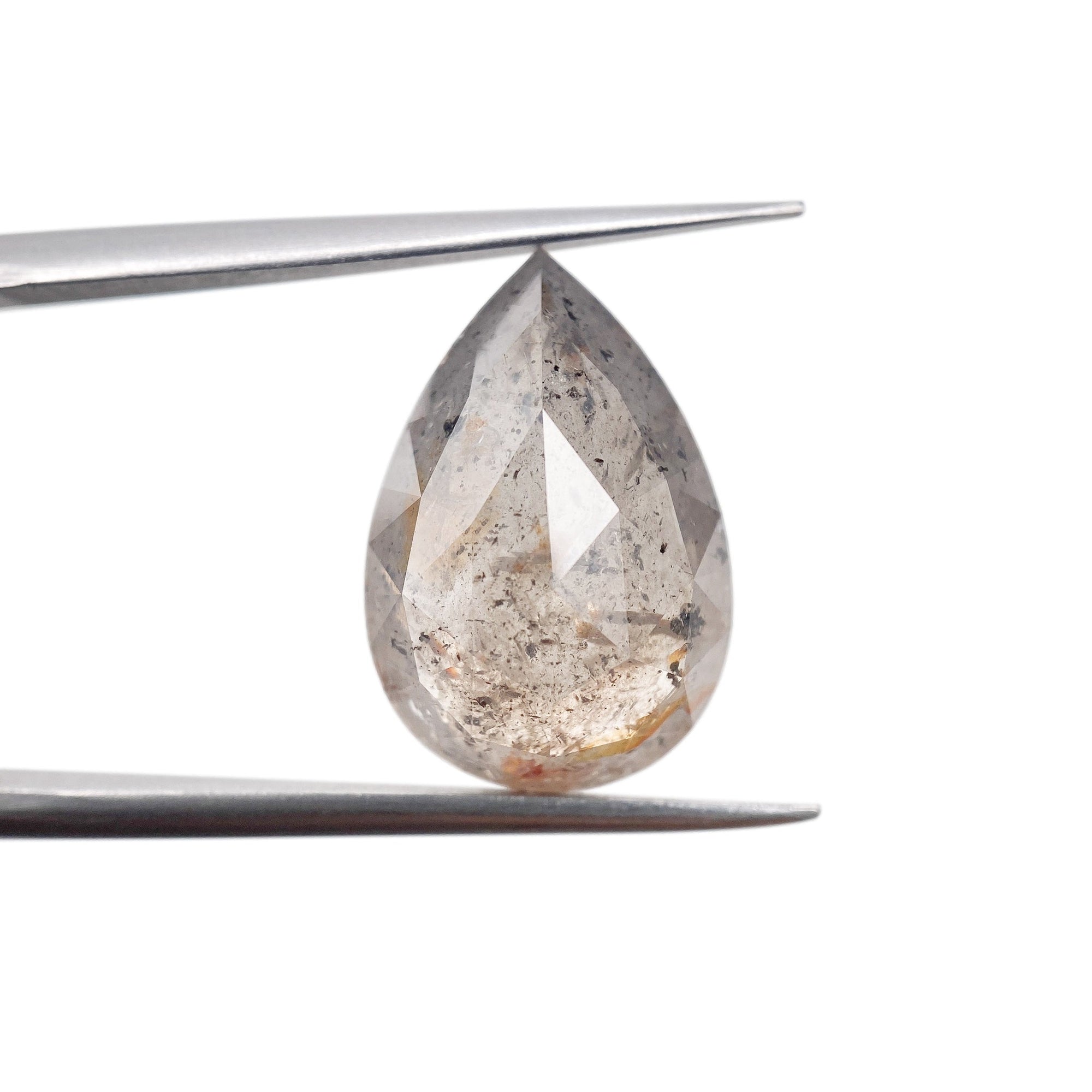DIAMOND VAULT RUSTIC DIAMOND 6.46ct | Rustic Orangey Gray Pear Shape Brilliant Cut Diamond