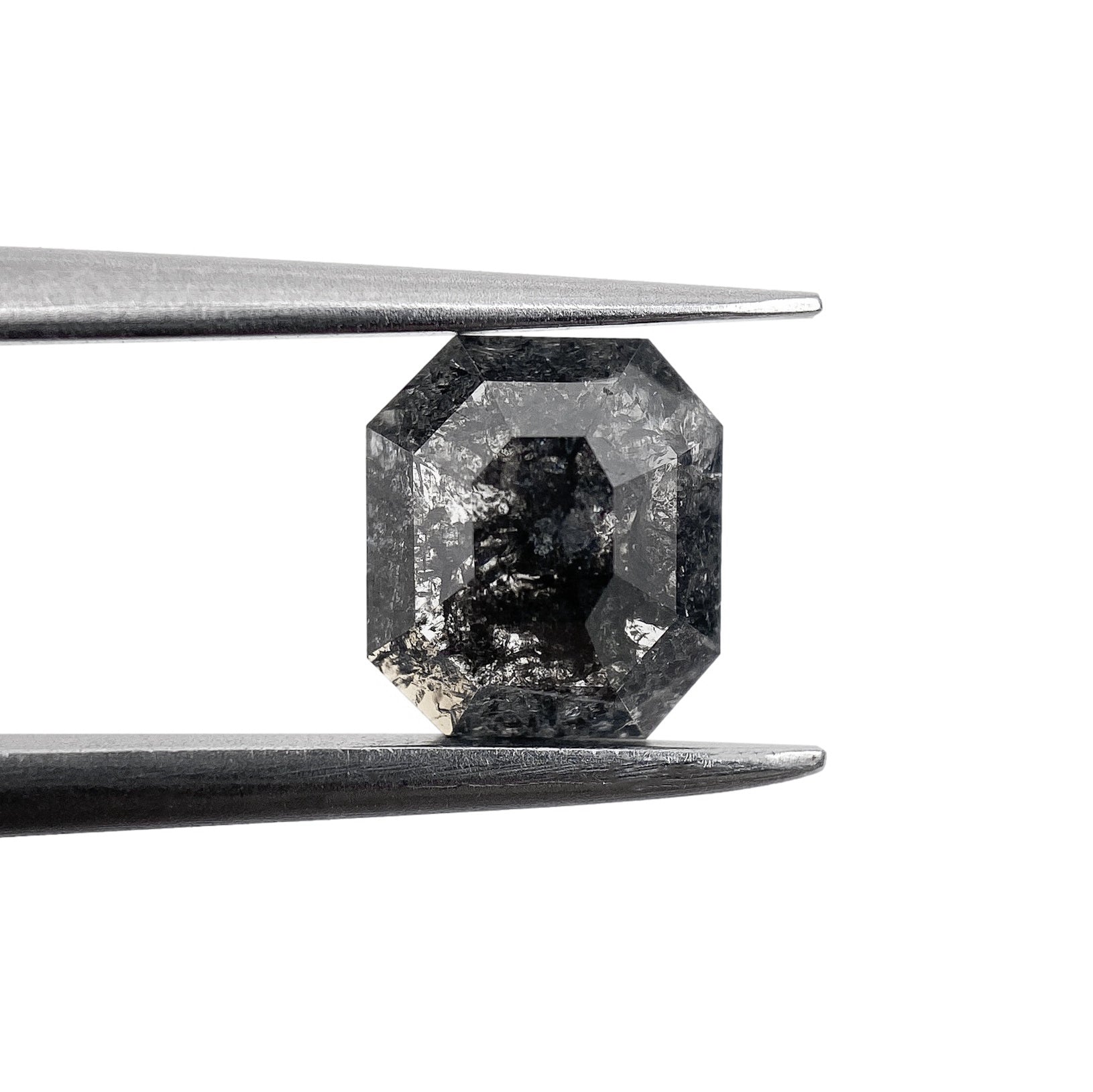 DIAMOND VAULT SALT & PEPPER DIAMOND 0.90ct | Salt & Pepper Emerald Shape Step Cut Diamond