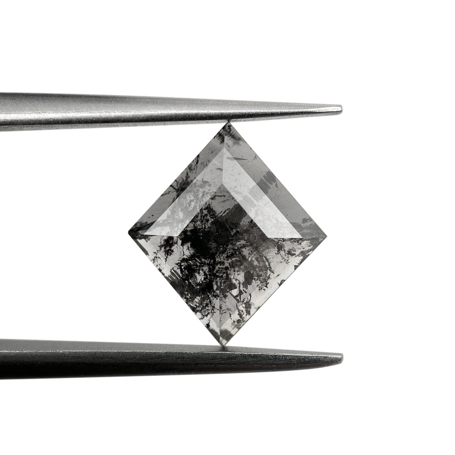 DIAMOND VAULT SALT & PEPPER DIAMOND 1.29ct | Salt & Pepper Lozenge Shape Rose Cut Diamond