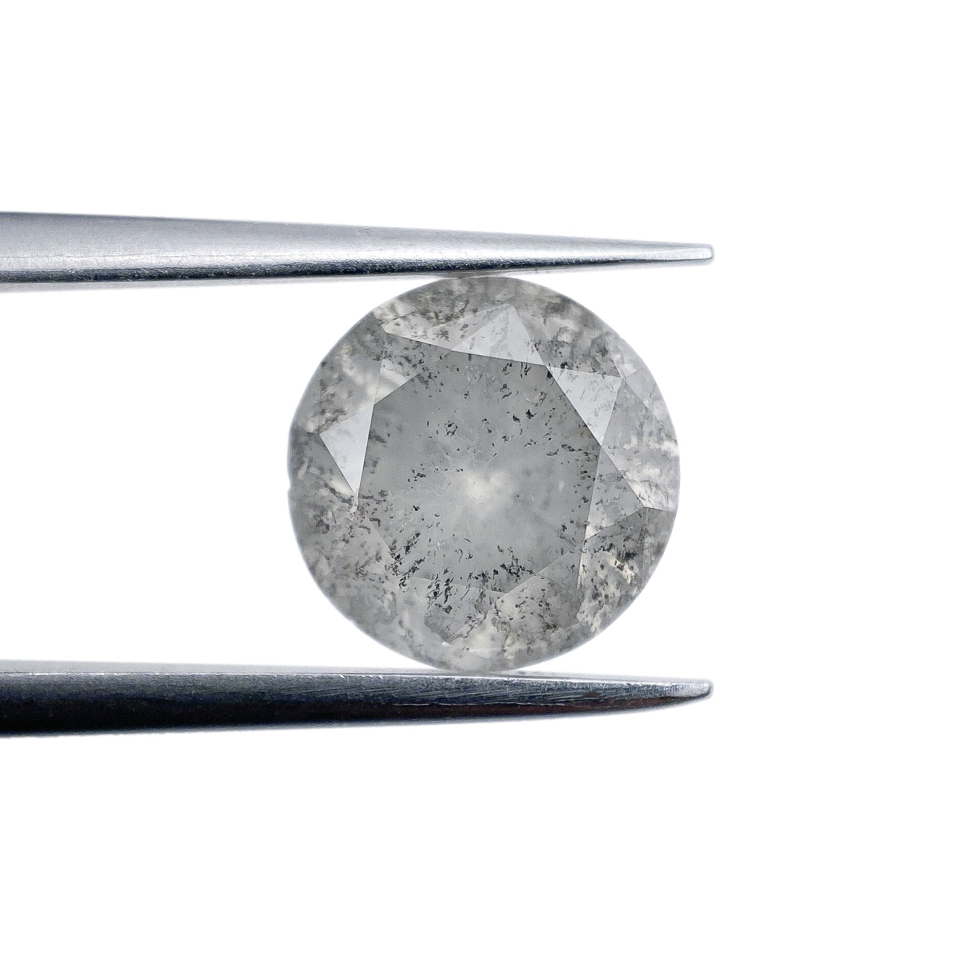 DIAMOND VAULT SALT & PEPPER DIAMOND 2.90ct | Salt & Pepper Round Shape Brilliant Cut Diamond