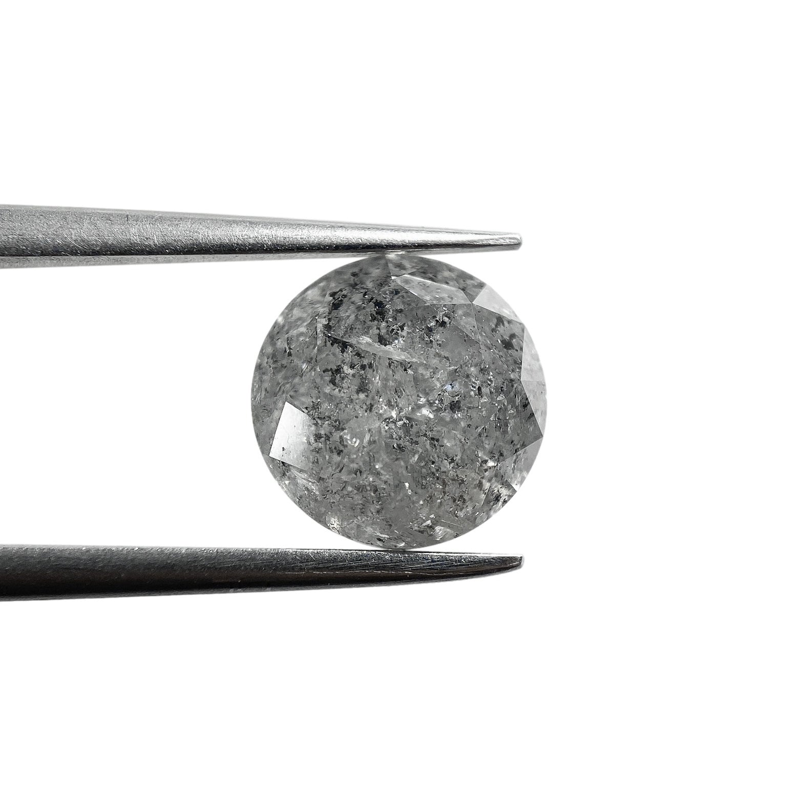DIAMOND VAULT SALT & PEPPER DIAMOND 2.78ct | Salt & Pepper Round Shape Brilliant Cut Diamond