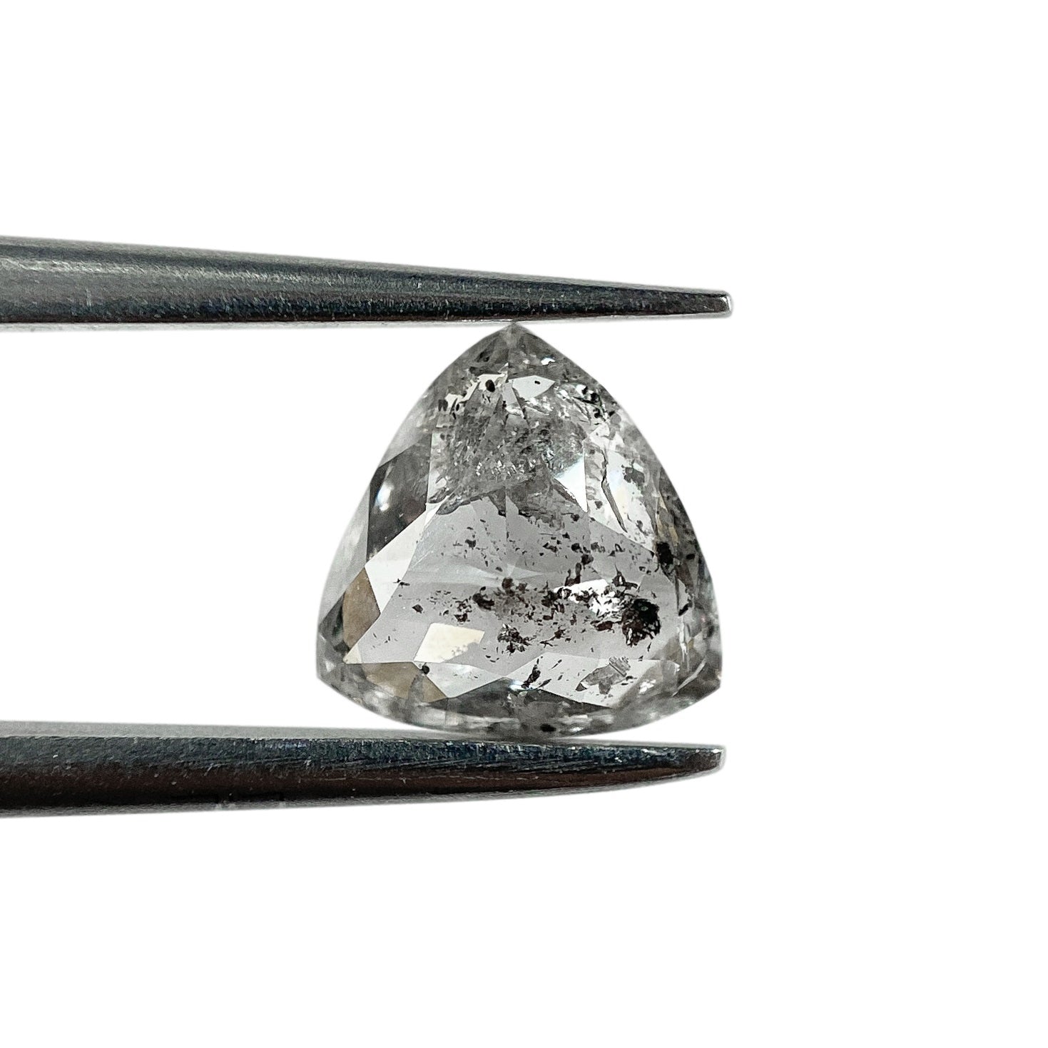DIAMOND VAULT SALT & PEPPER DIAMOND 0.81ct | Salt & Pepper Triangular Shape Rose Cut Diamond