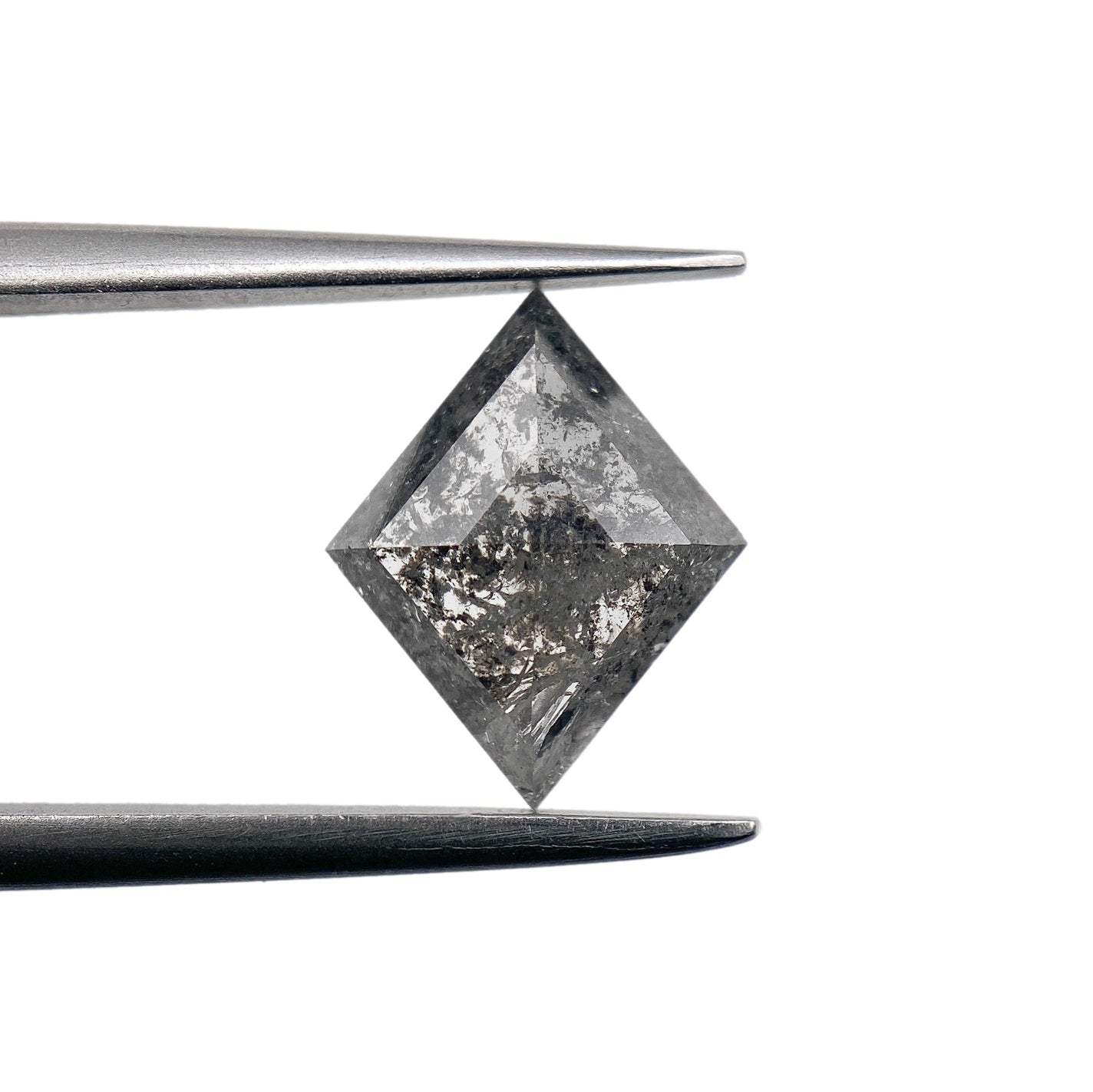 DIAMOND VAULT SALT & PEPPER DIAMOND 1.48ct | Salt & Pepper Lozenge Shape Rose Cut Diamond