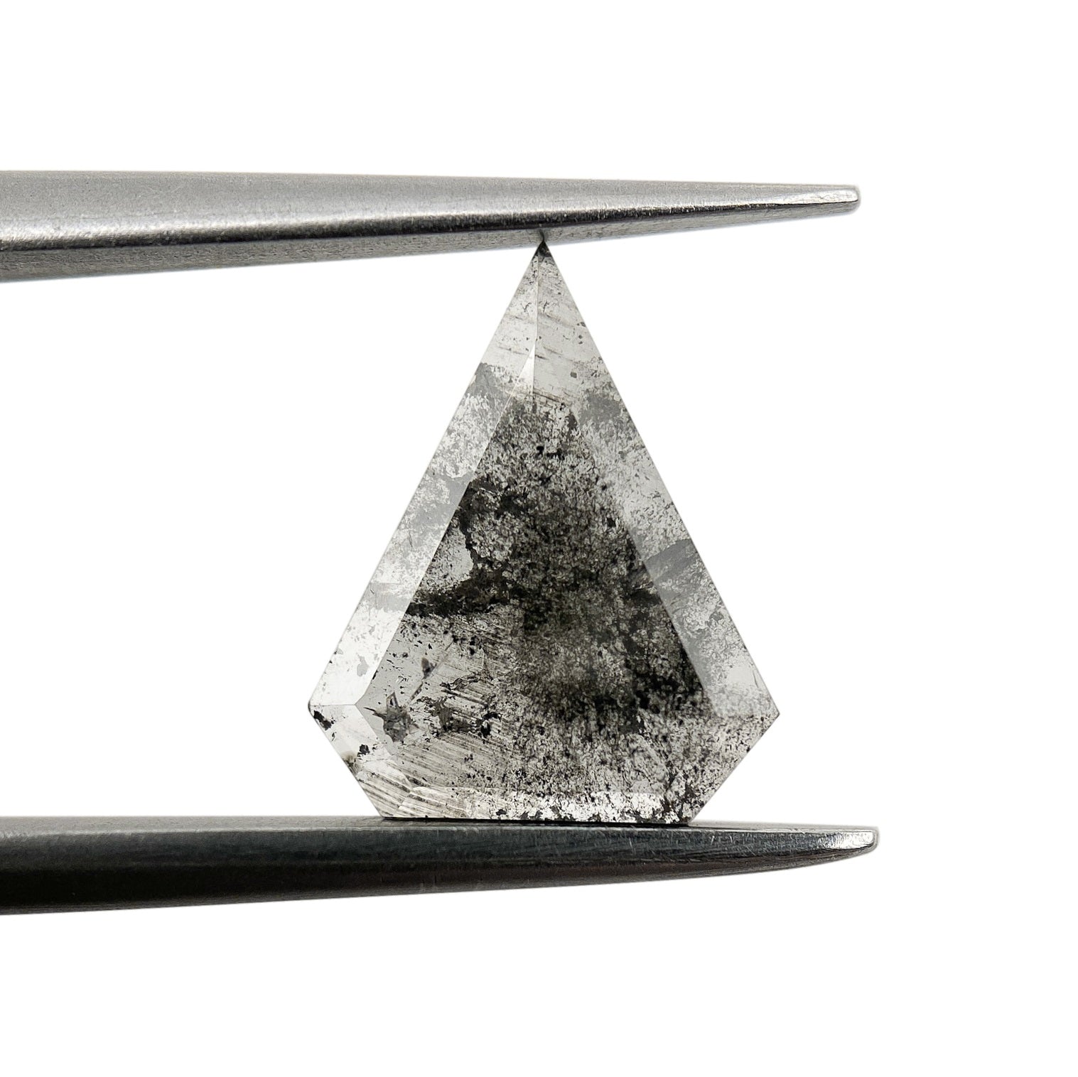 DIAMOND VAULT SALT & PEPPER DIAMOND 1.23ct | Salt & Pepper Shield Shape Rose Cut Diamond