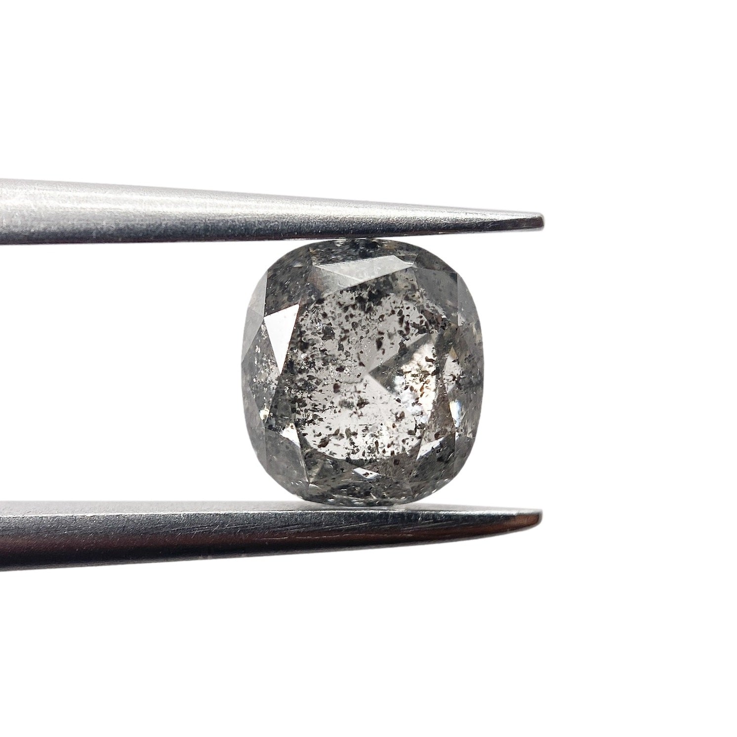 DIAMOND VAULT SALT & PEPPER DIAMOND 1.57ct | Salt & Pepper Cushion Shape Brilliant Cut Diamond